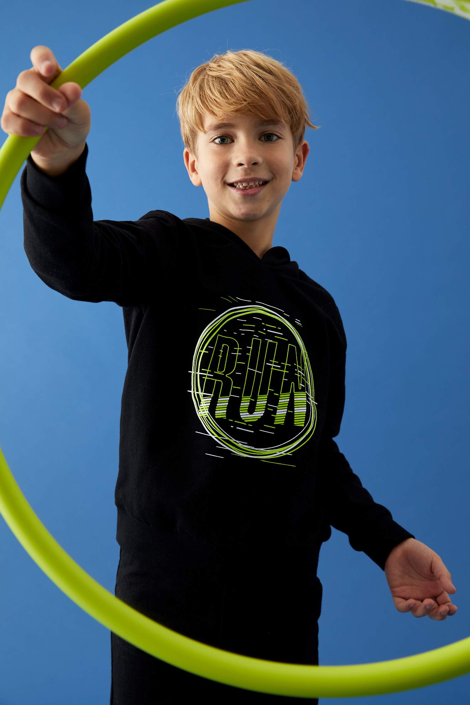 Erkek Çocuk Baskılı Sweatshirt ve Eşofman Takım
