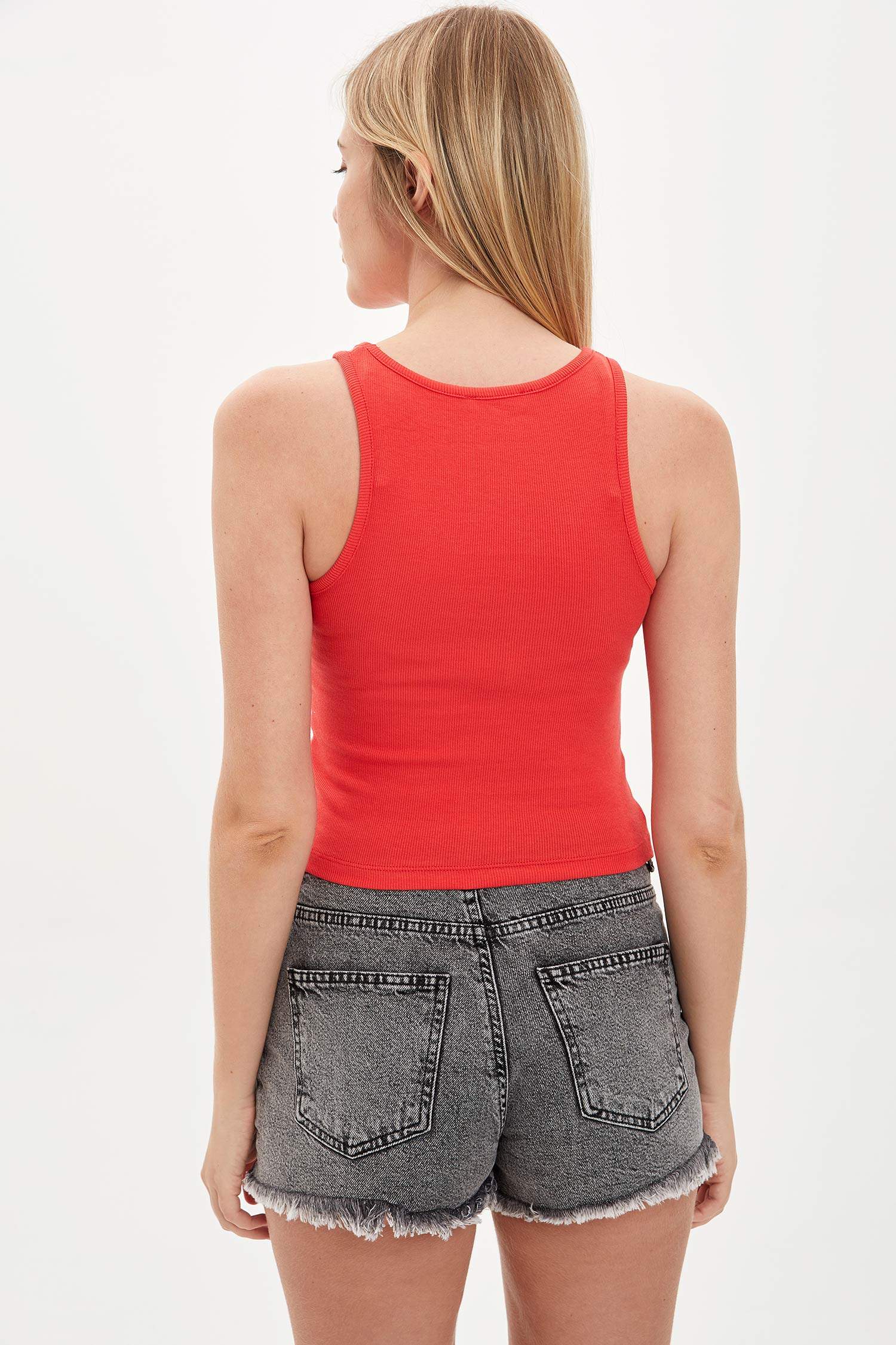 Halter Yaka Slim Fit Body