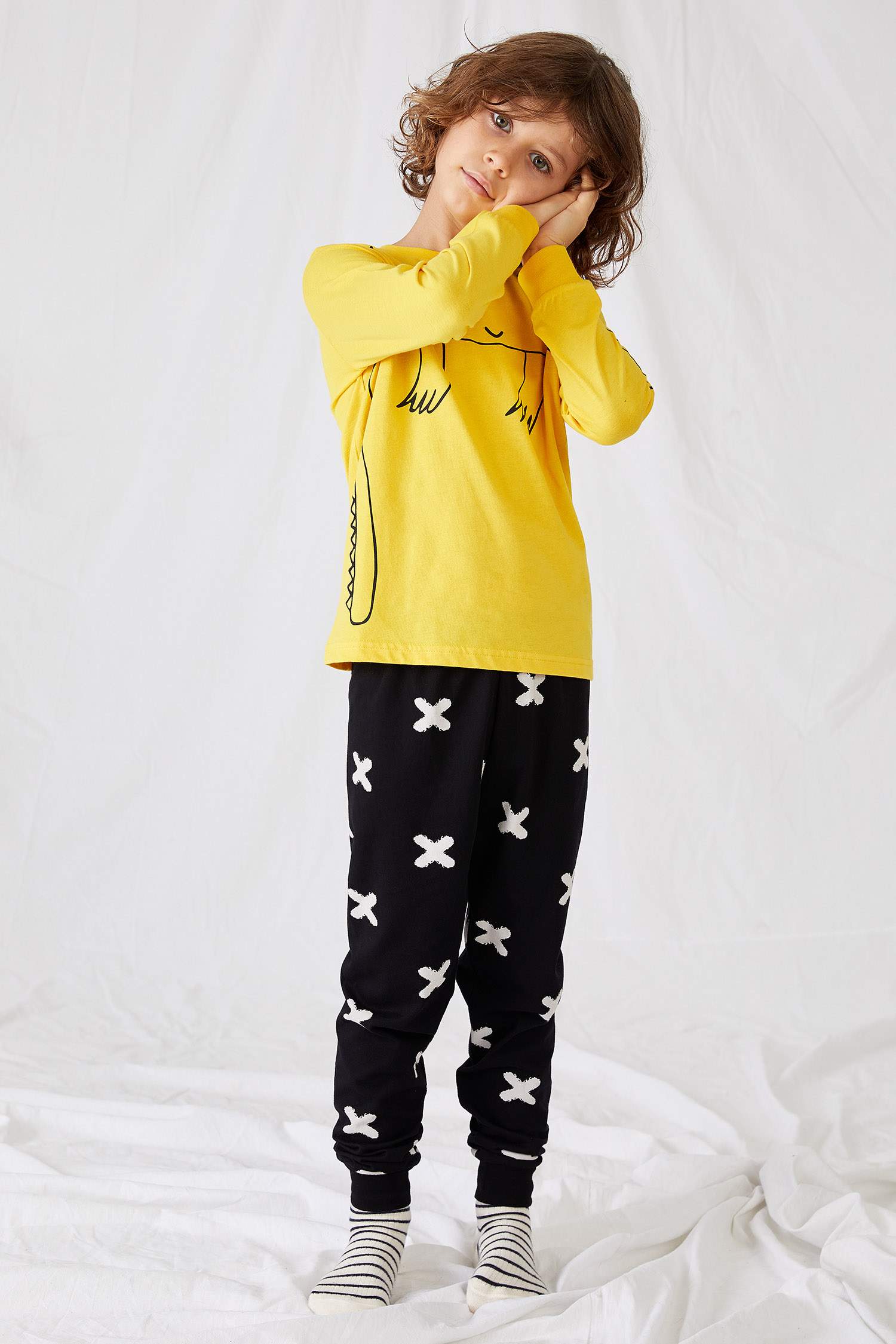 Erkek Çocuk Baskılı Pijama Takım