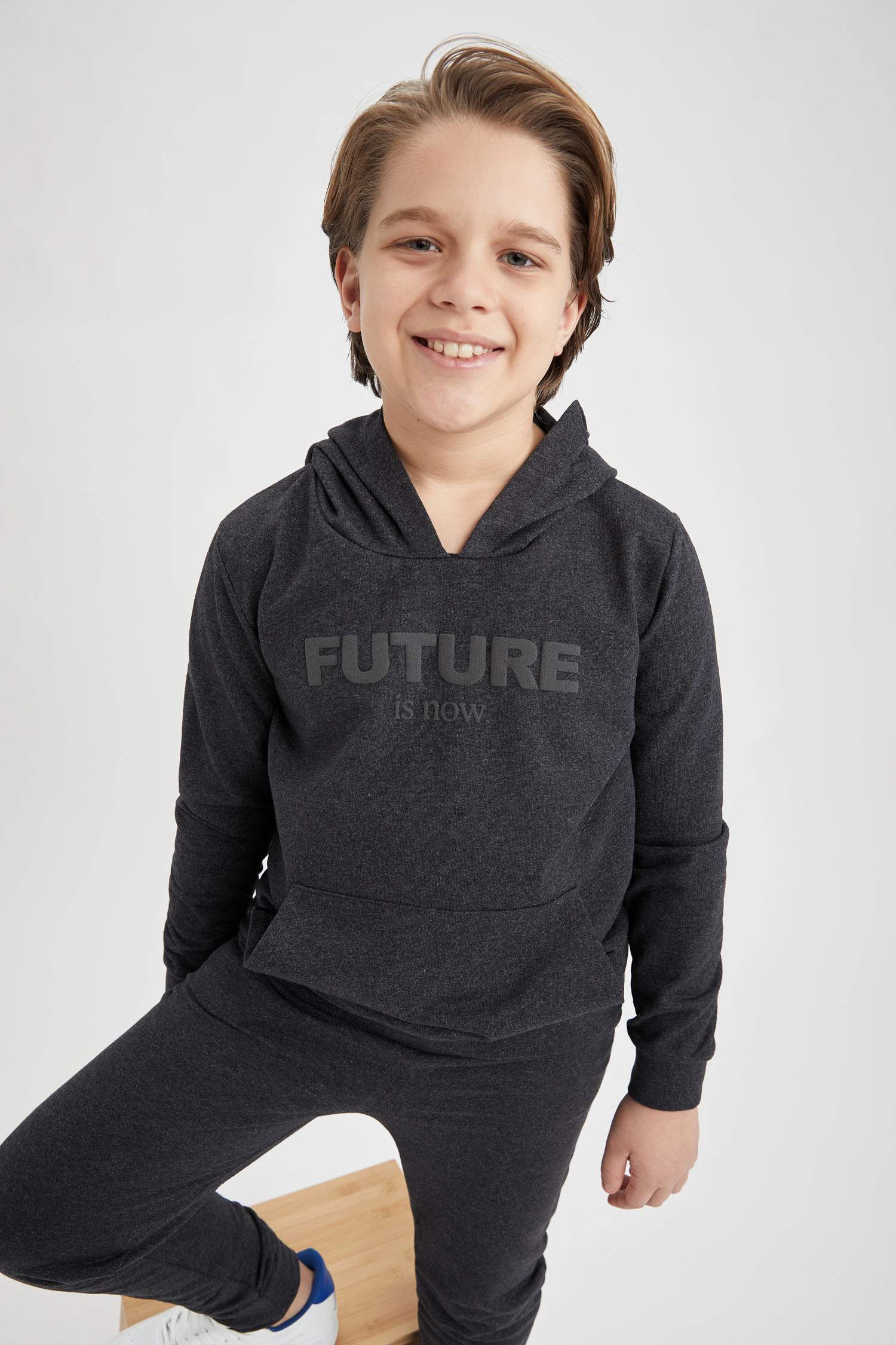 Erkek Çocuk Baskılı Sweatshirt ve Eşofman Takım