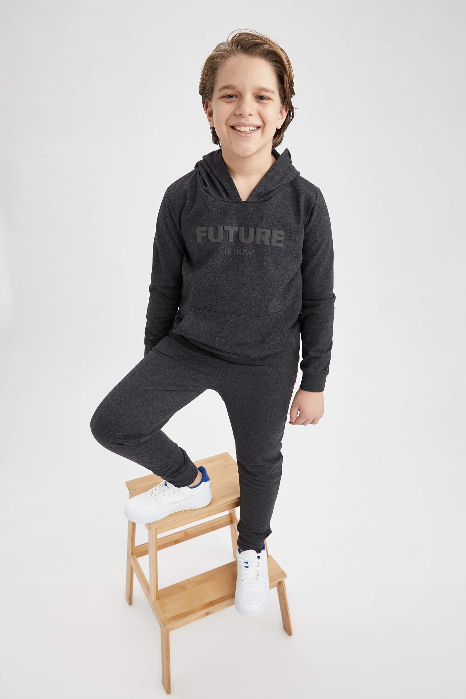 Erkek Çocuk Baskılı Sweatshirt ve Eşofman Takım
