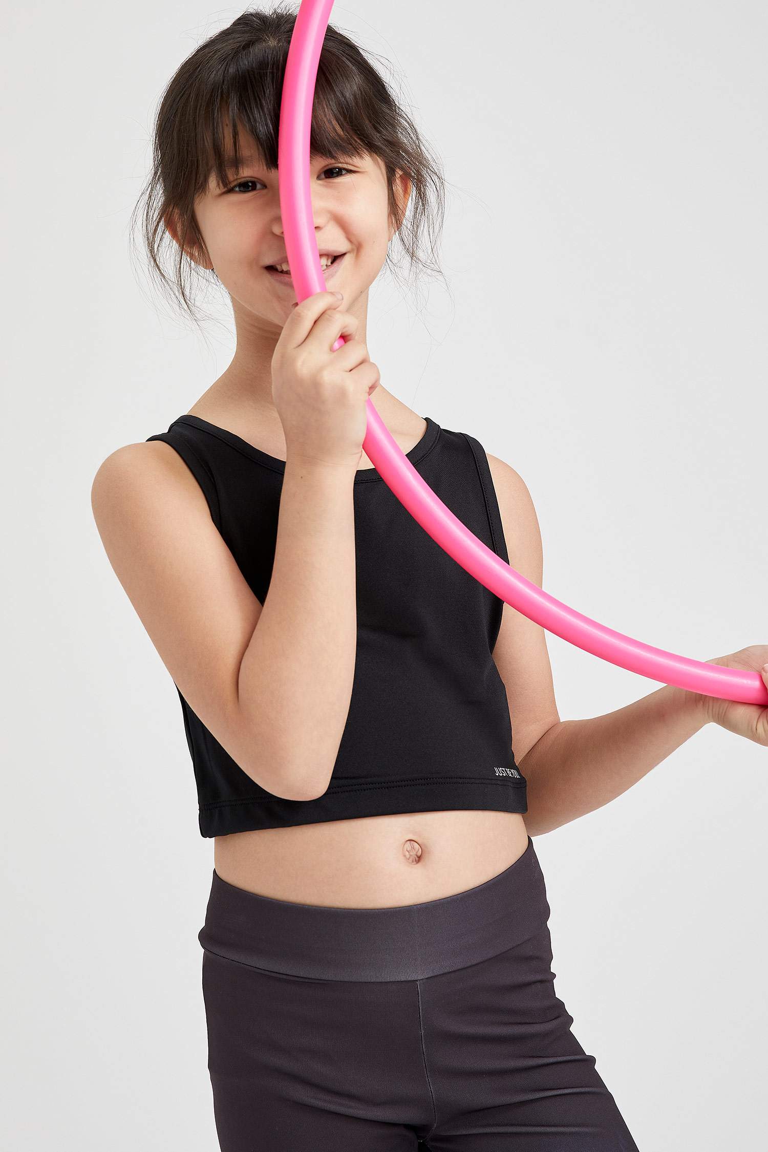 Kız Çocuk Slim Fit Crop Atlet