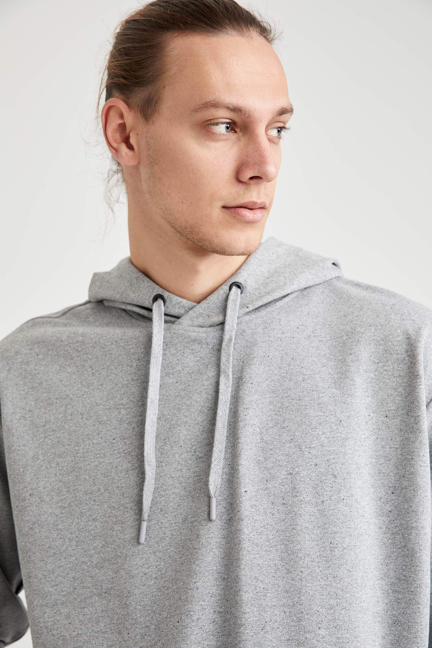 Oversize Fit Kapüşonlu Basic Sweatshirt