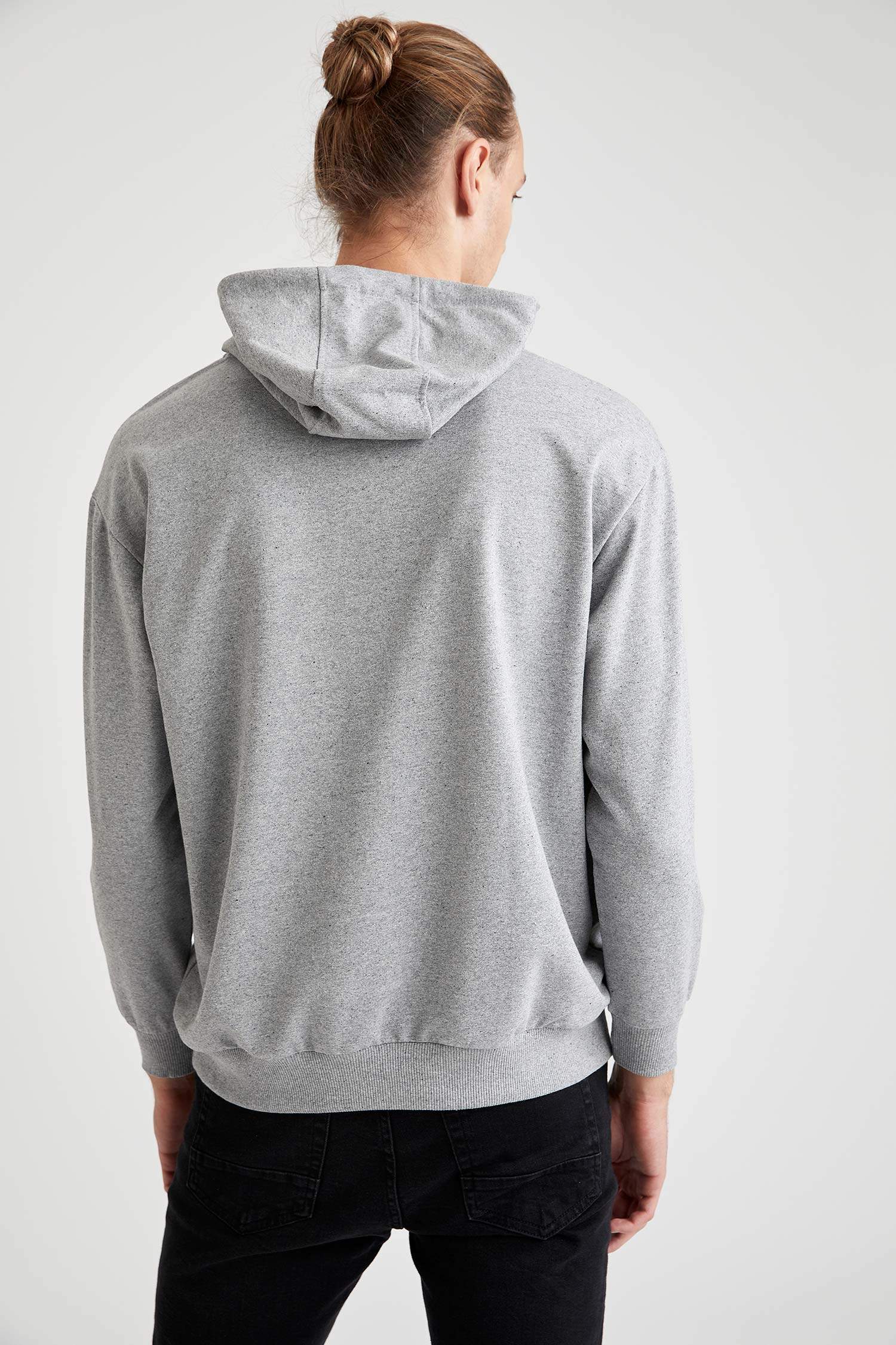 Oversize Fit Kapüşonlu Basic Sweatshirt
