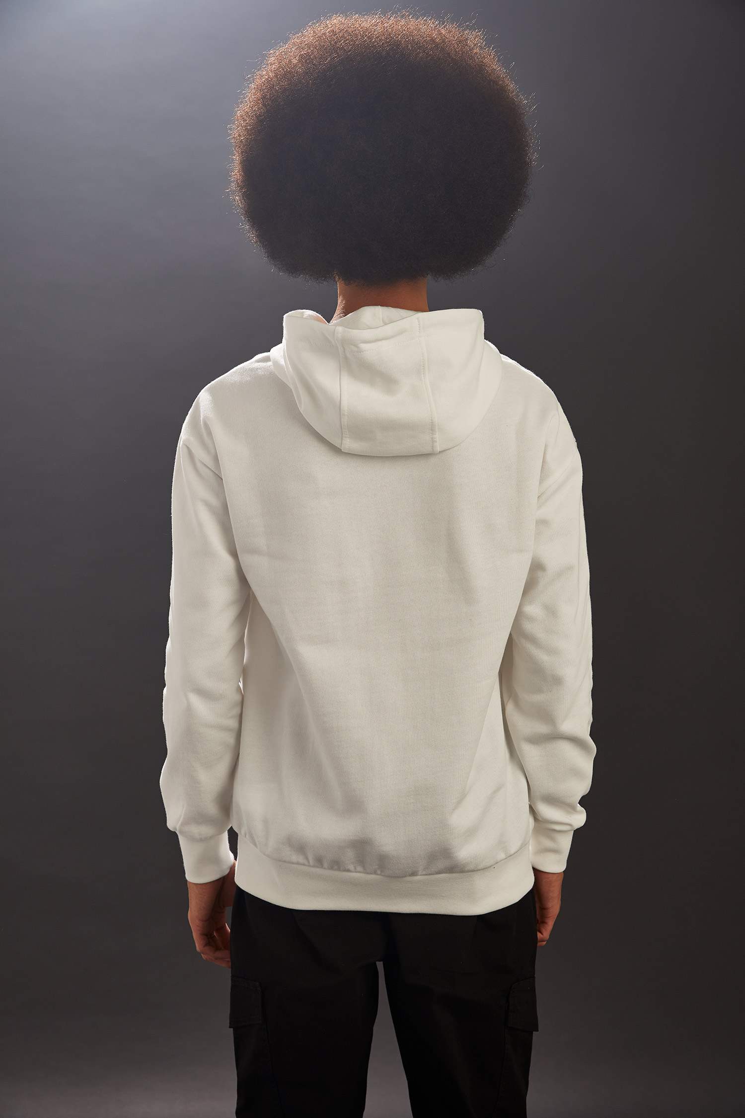 Boxy Fit Baskılı Kanguru Cepli İçi Yumuşak Tüylü Uzun Kollu Sweatshirt
