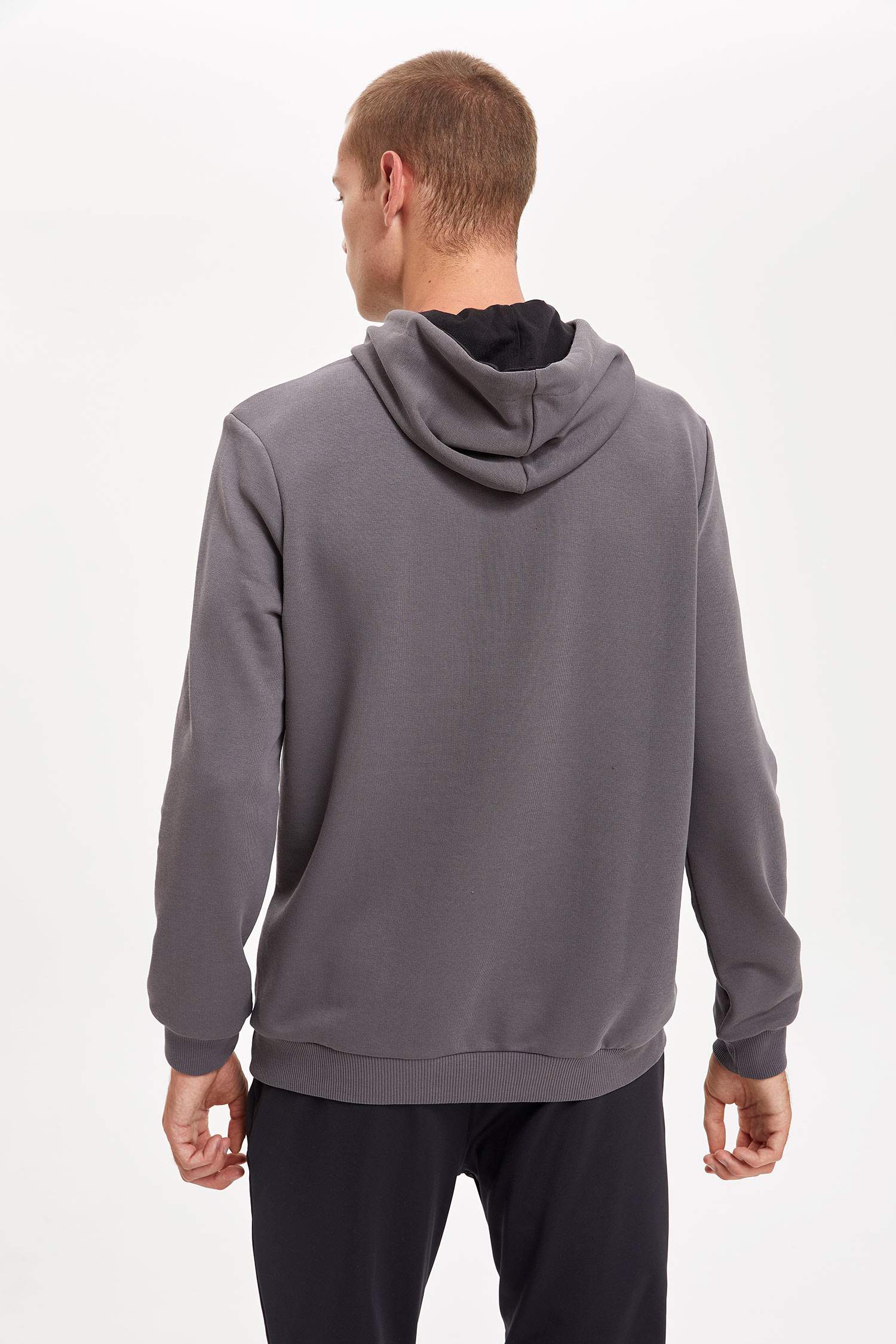 Defacto Fit Regular Fit İçi Yumuşak Tüylü Uzun Kollu Sweatshirt