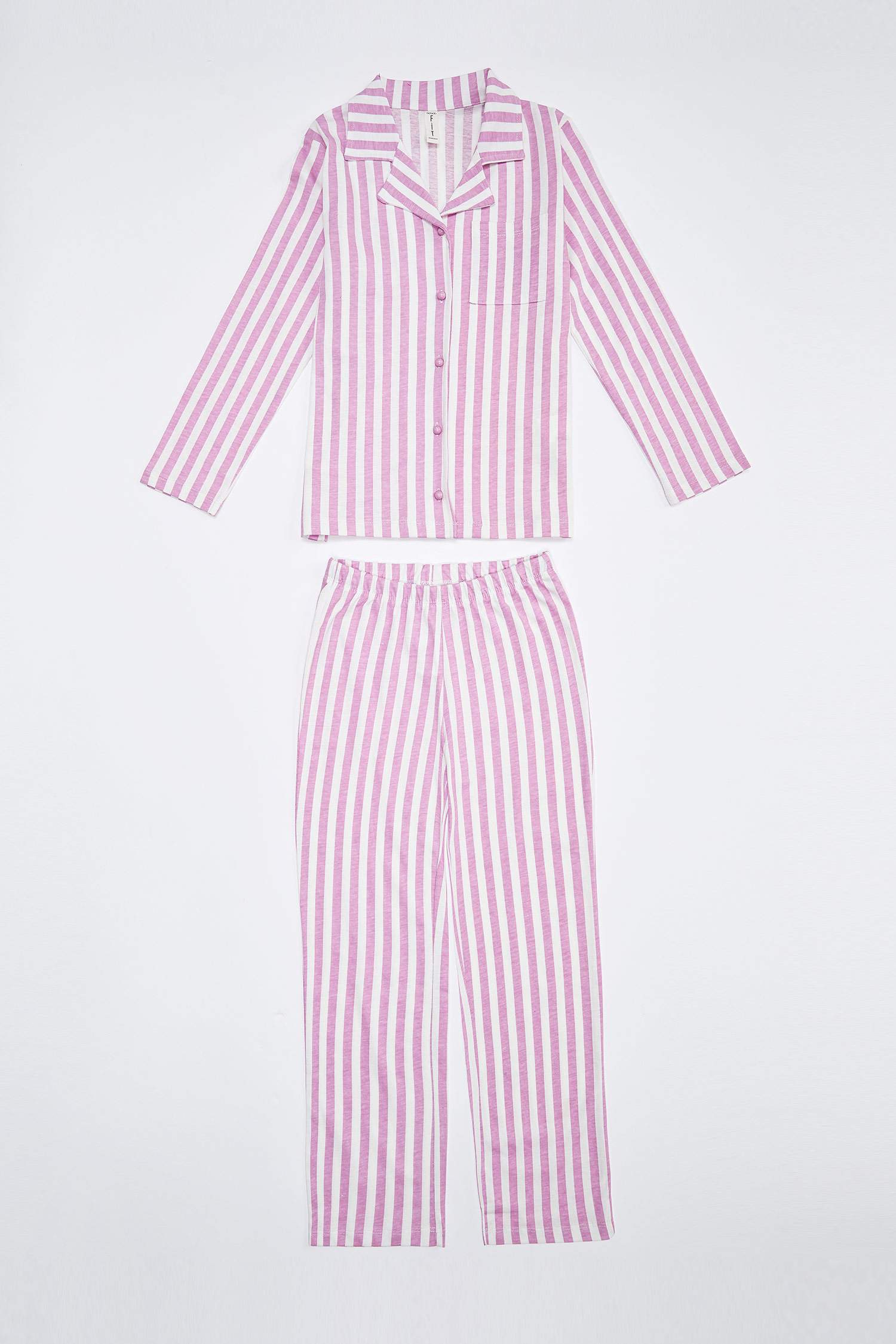 Kız Çocuk Çizgili Pijama Takımı