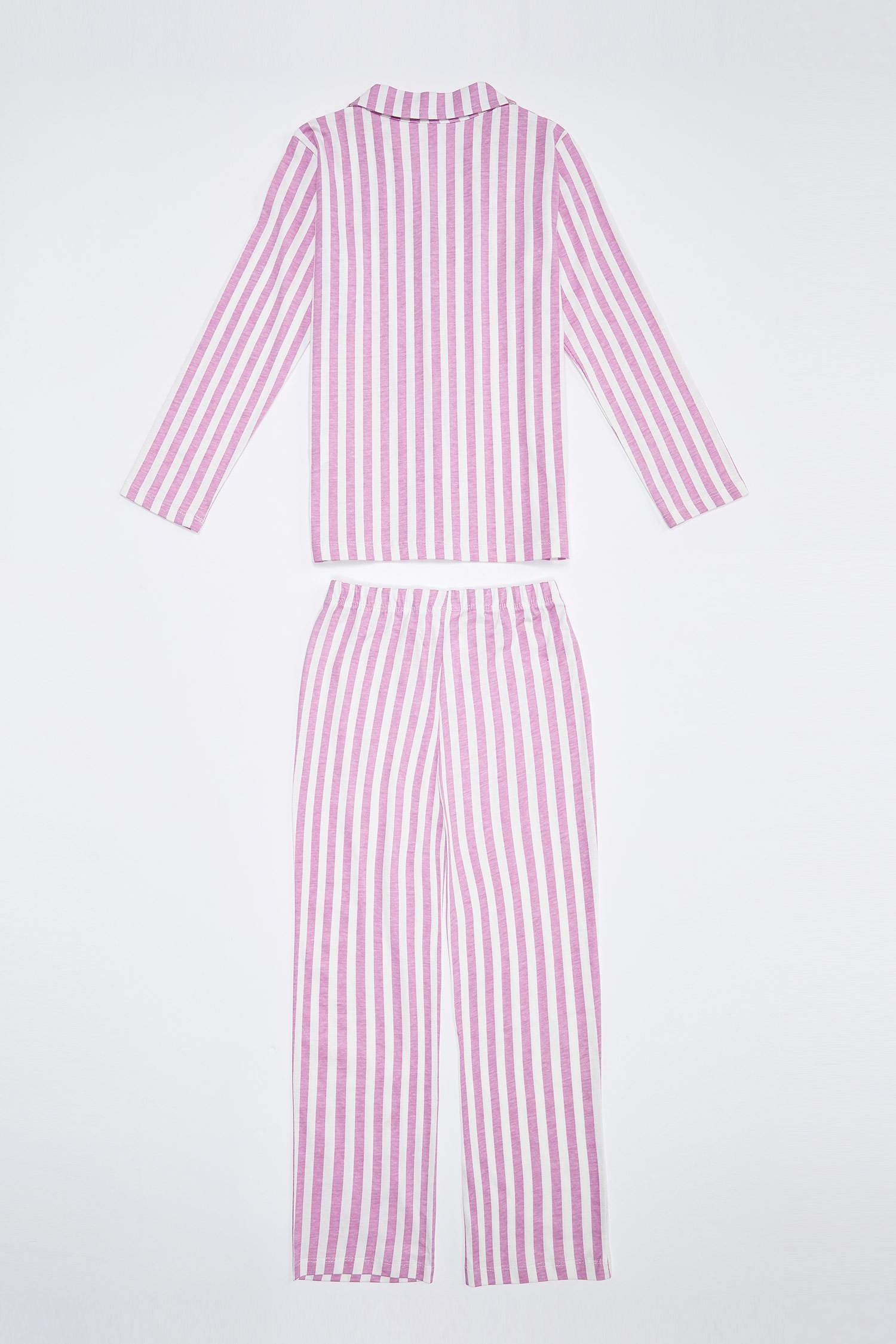 Kız Çocuk Çizgili Pijama Takımı