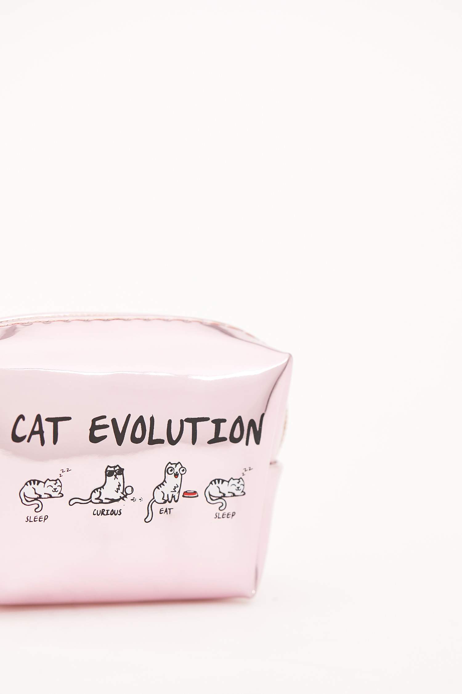 Kadın Kedi Baskılı Bozuk Para Cüzdanı