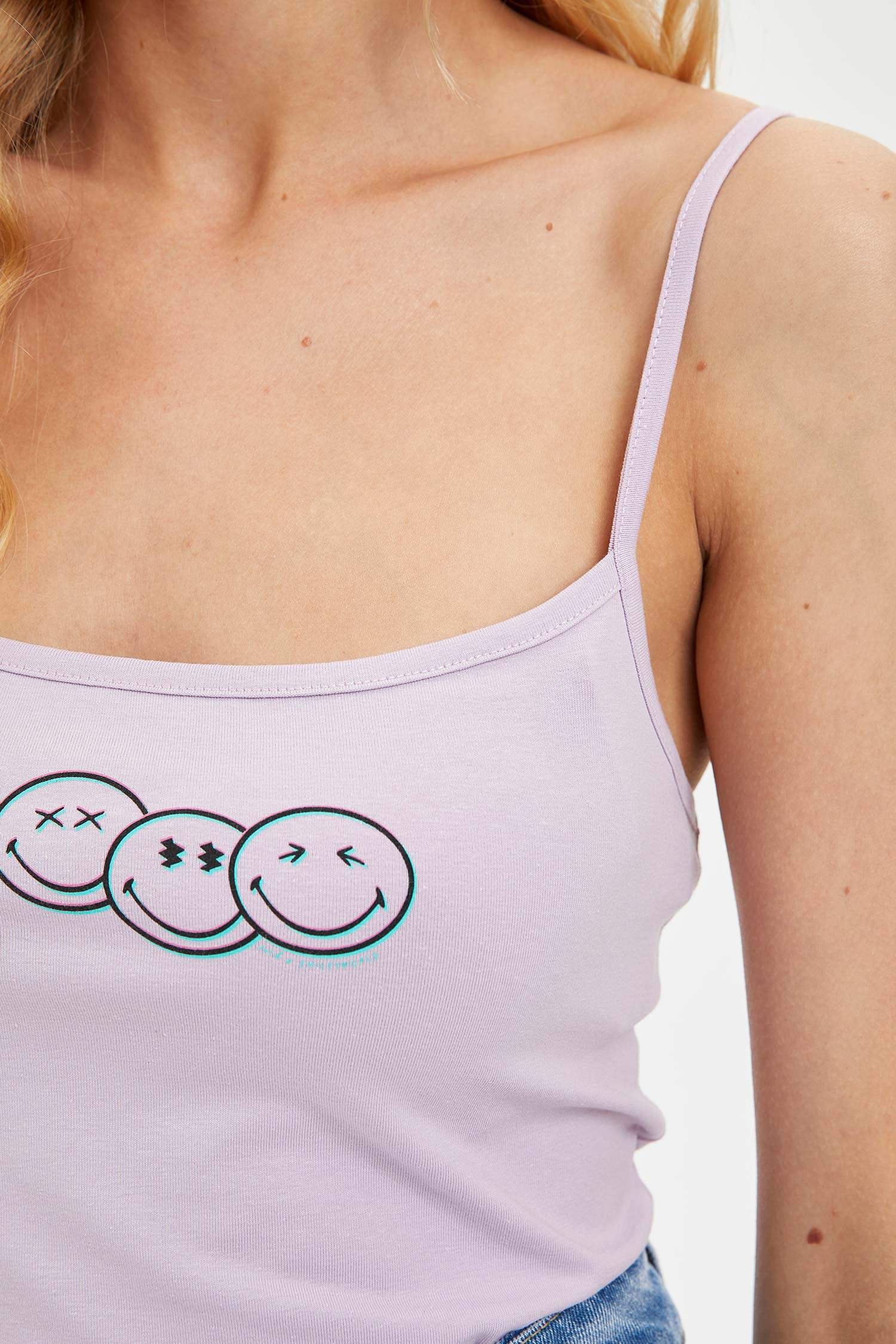 SmileyWorld İp Askılı Relax Fit Crop Atlet
