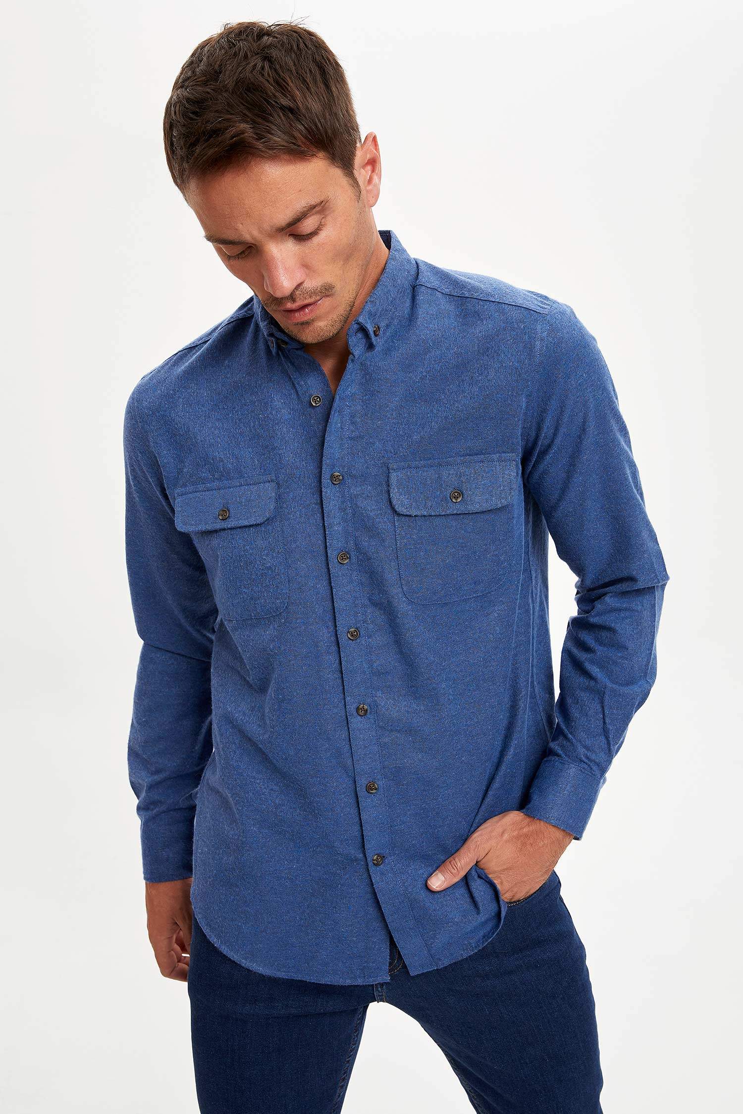Modern Fit Uzun Kollu Oduncu Gömlek