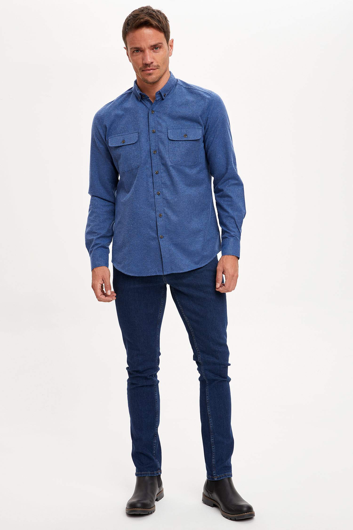 Modern Fit Uzun Kollu Oduncu Gömlek