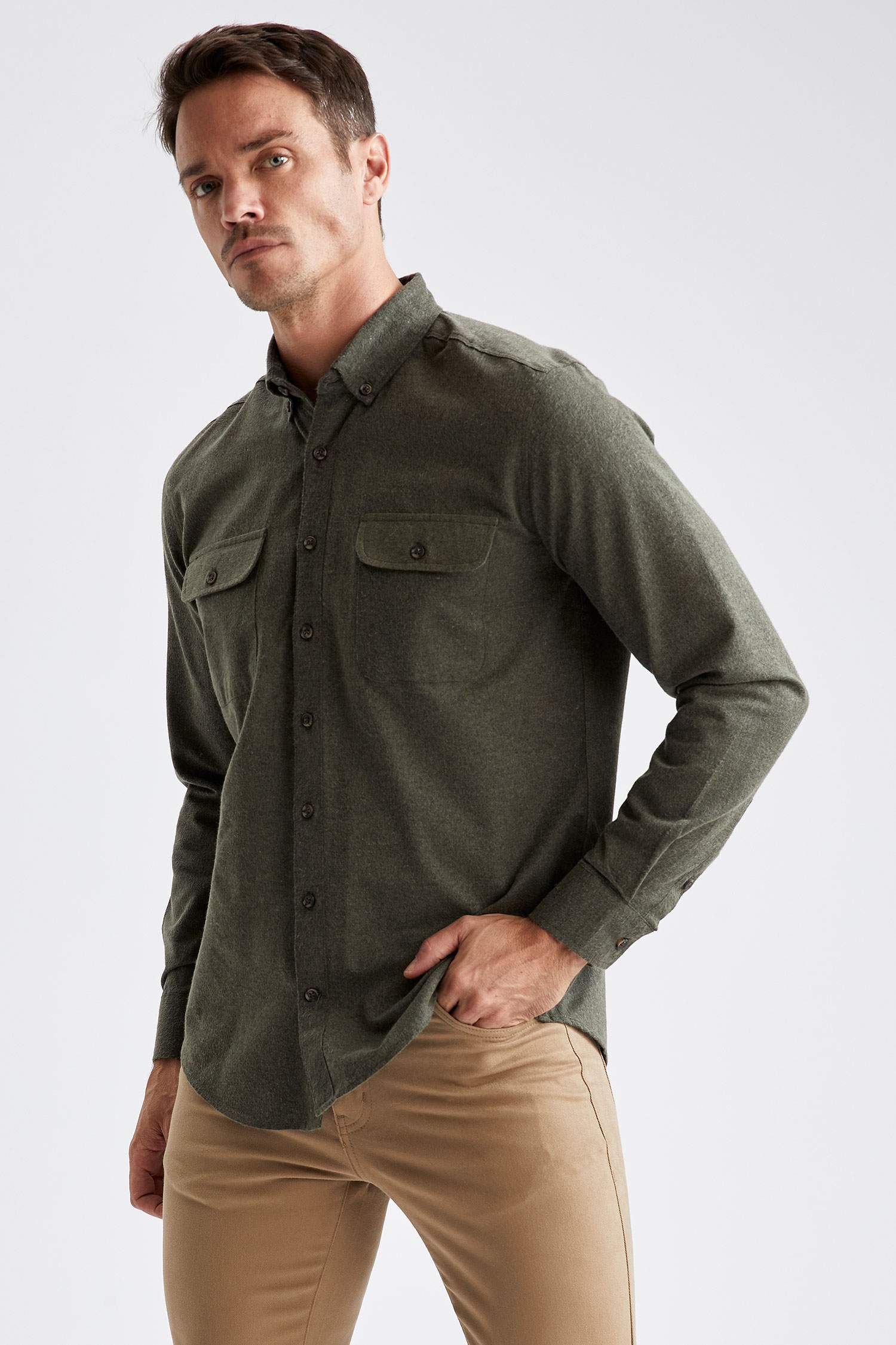 Uzun Kollu Gömlek Modern Fit
