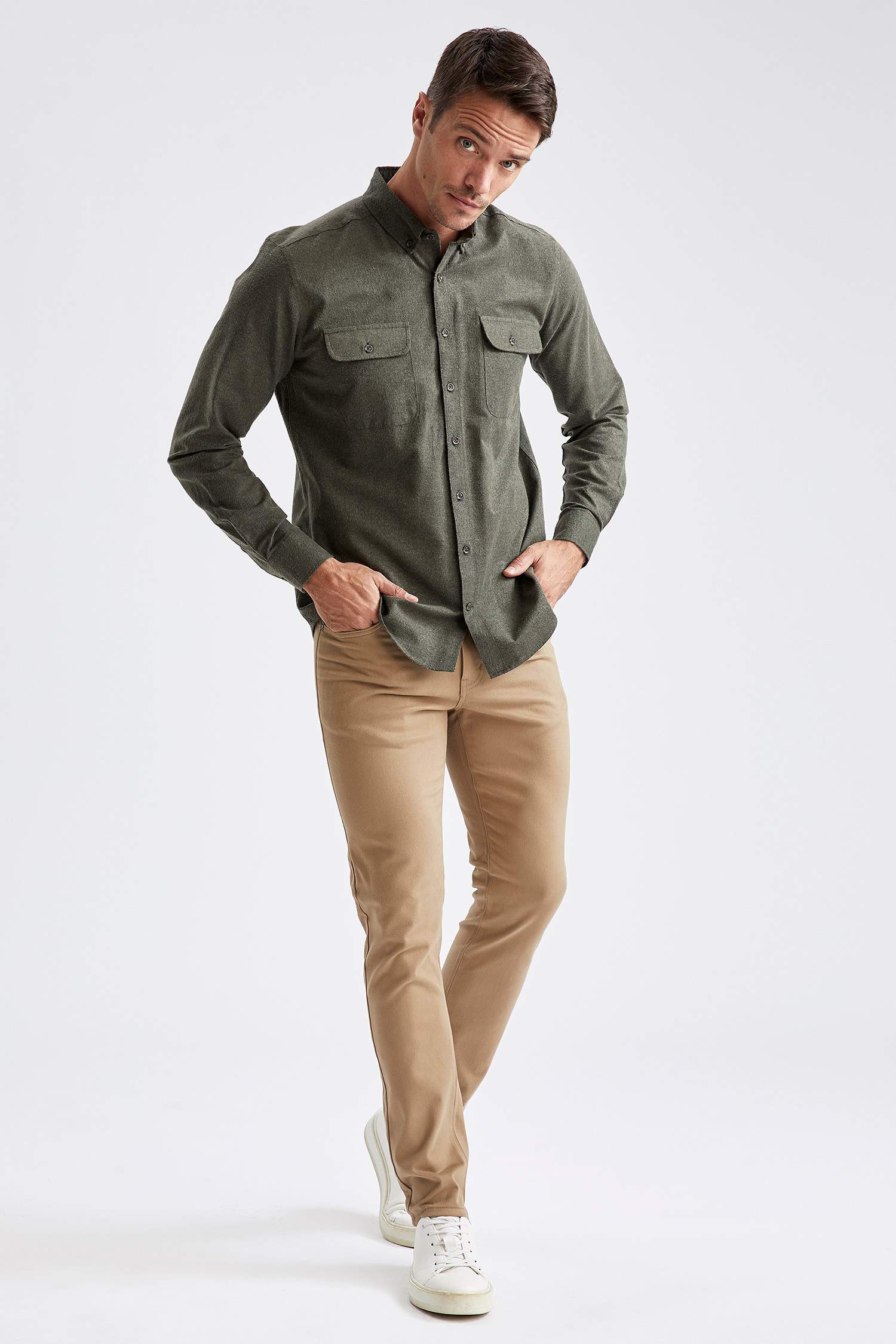 Uzun Kollu Gömlek Modern Fit