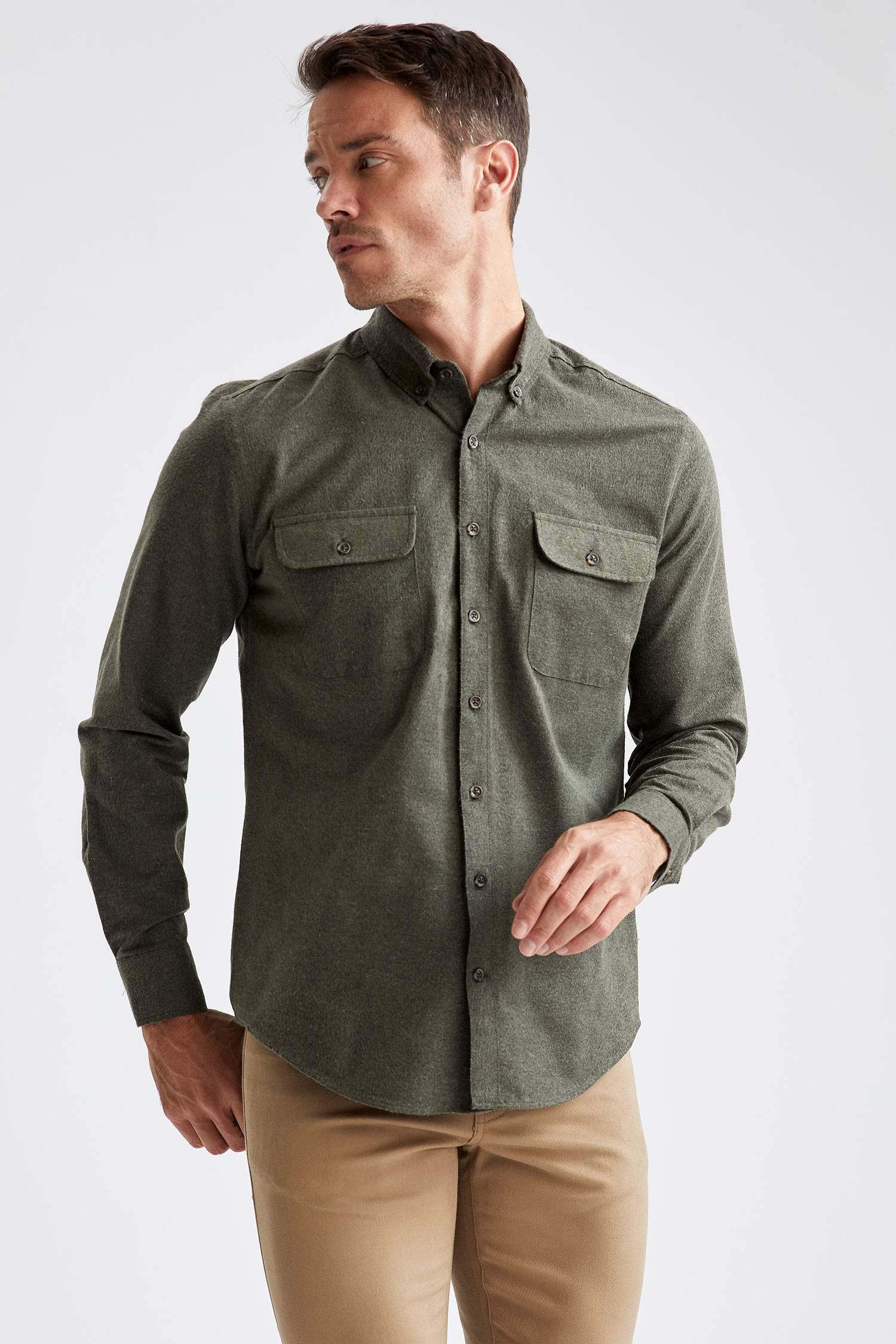 Uzun Kollu Gömlek Modern Fit