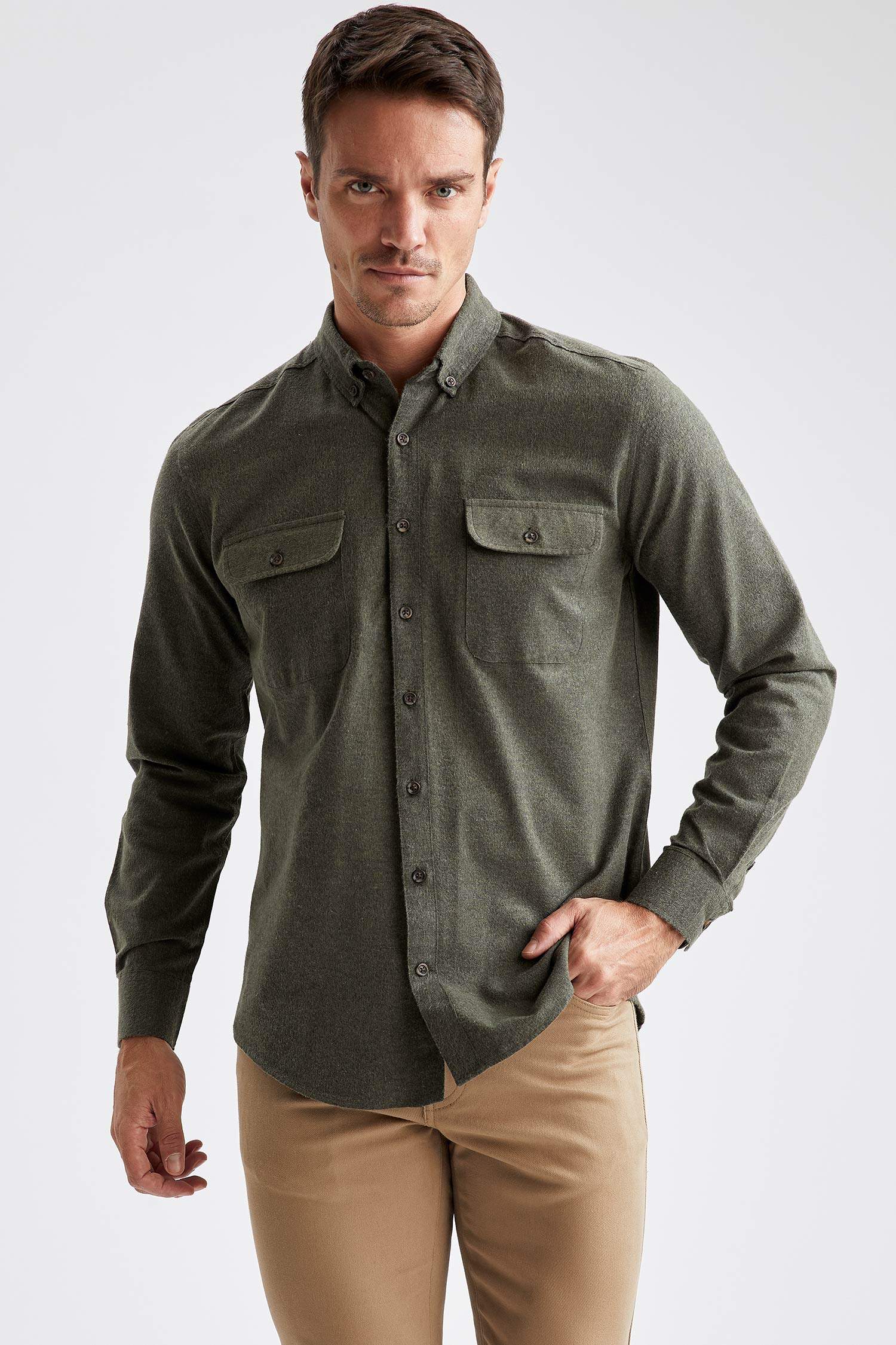 Uzun Kollu Gömlek Modern Fit