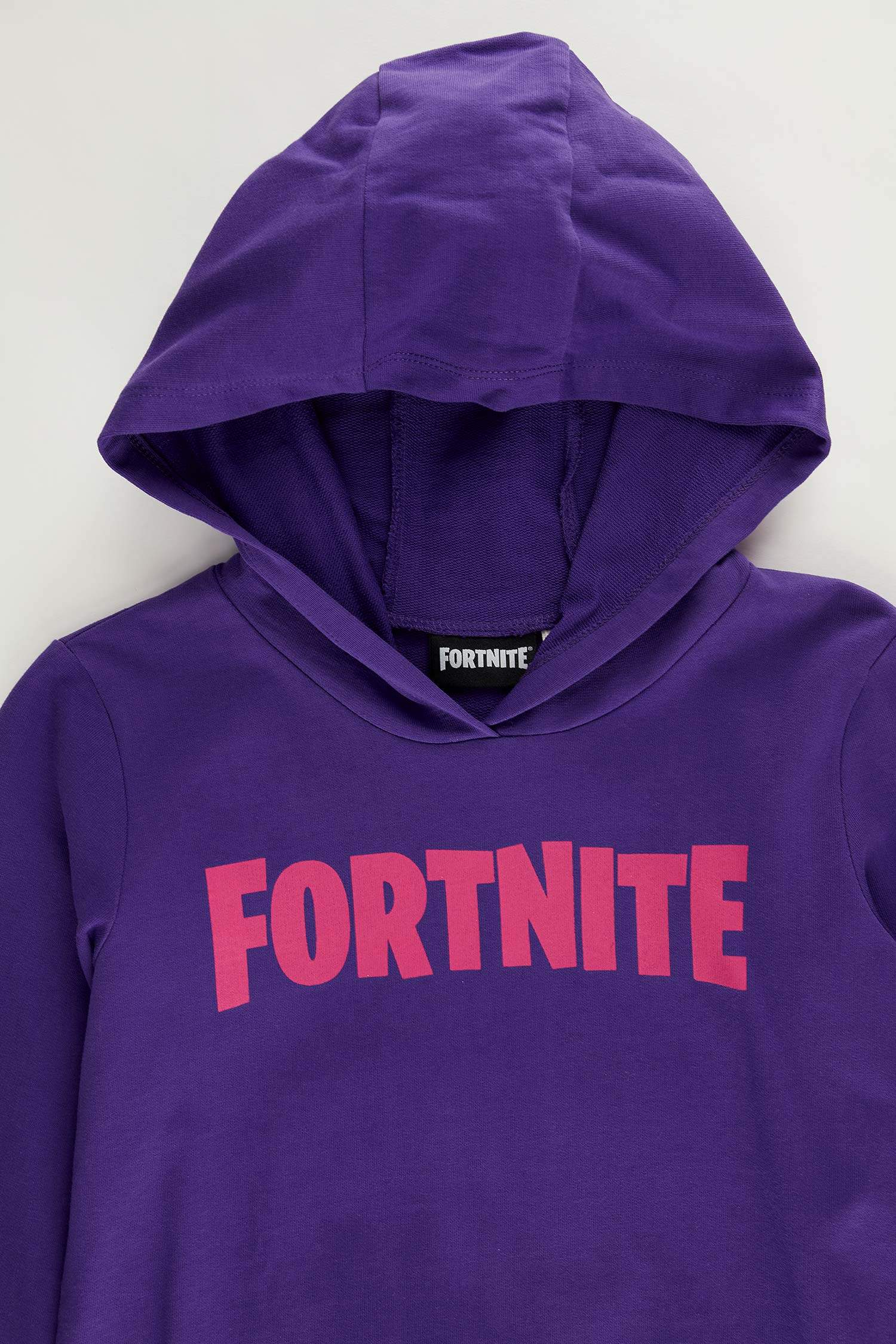 Kız Çocuk Fortnite Lisanslı Regular Fit Kapüşonlu Kanguru Cepli Sweatshirt