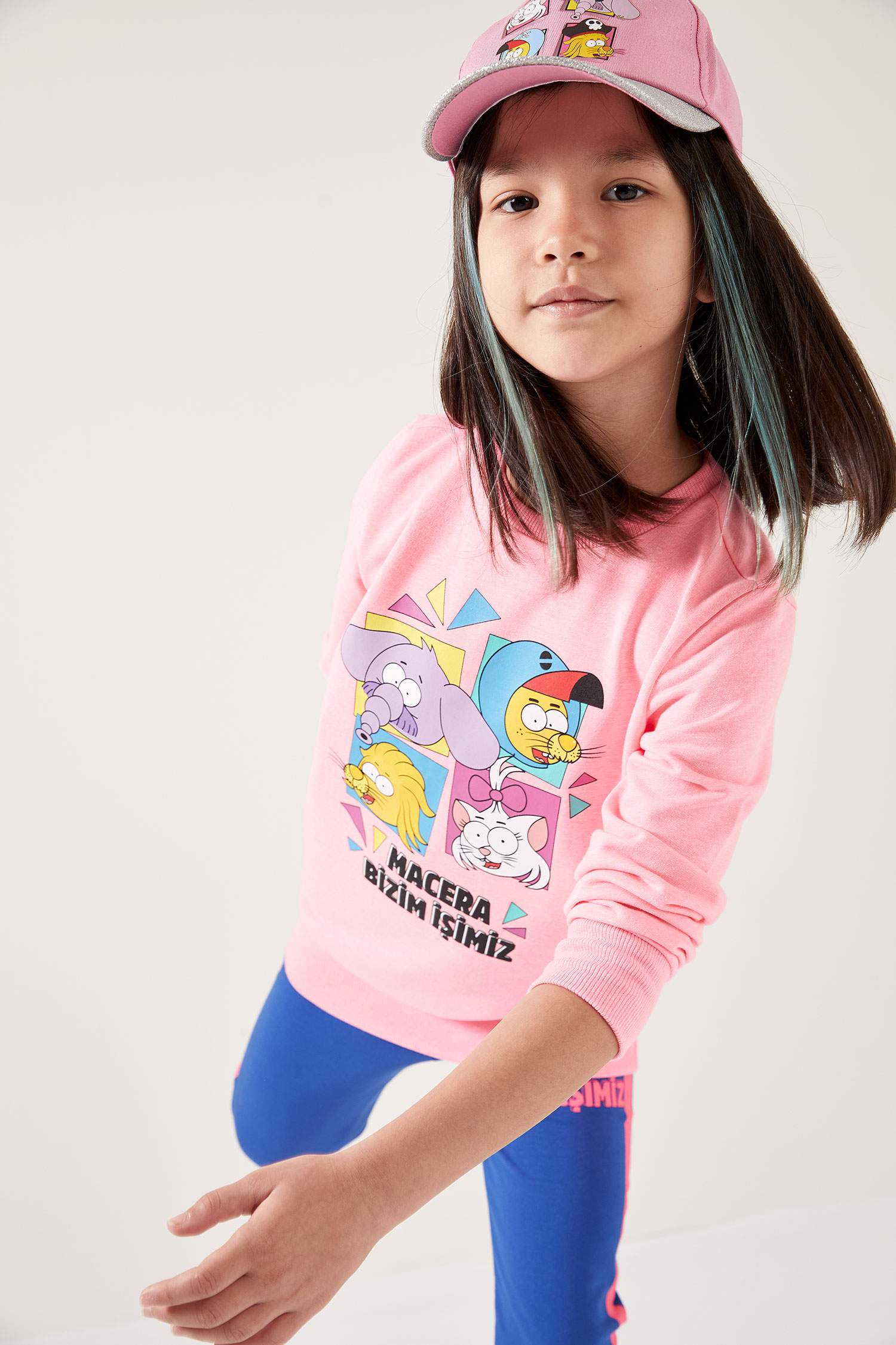 Kız Çocuk Kral Şakir Lisanslı Regular Fit Bisiklet Yaka Sweatshirt