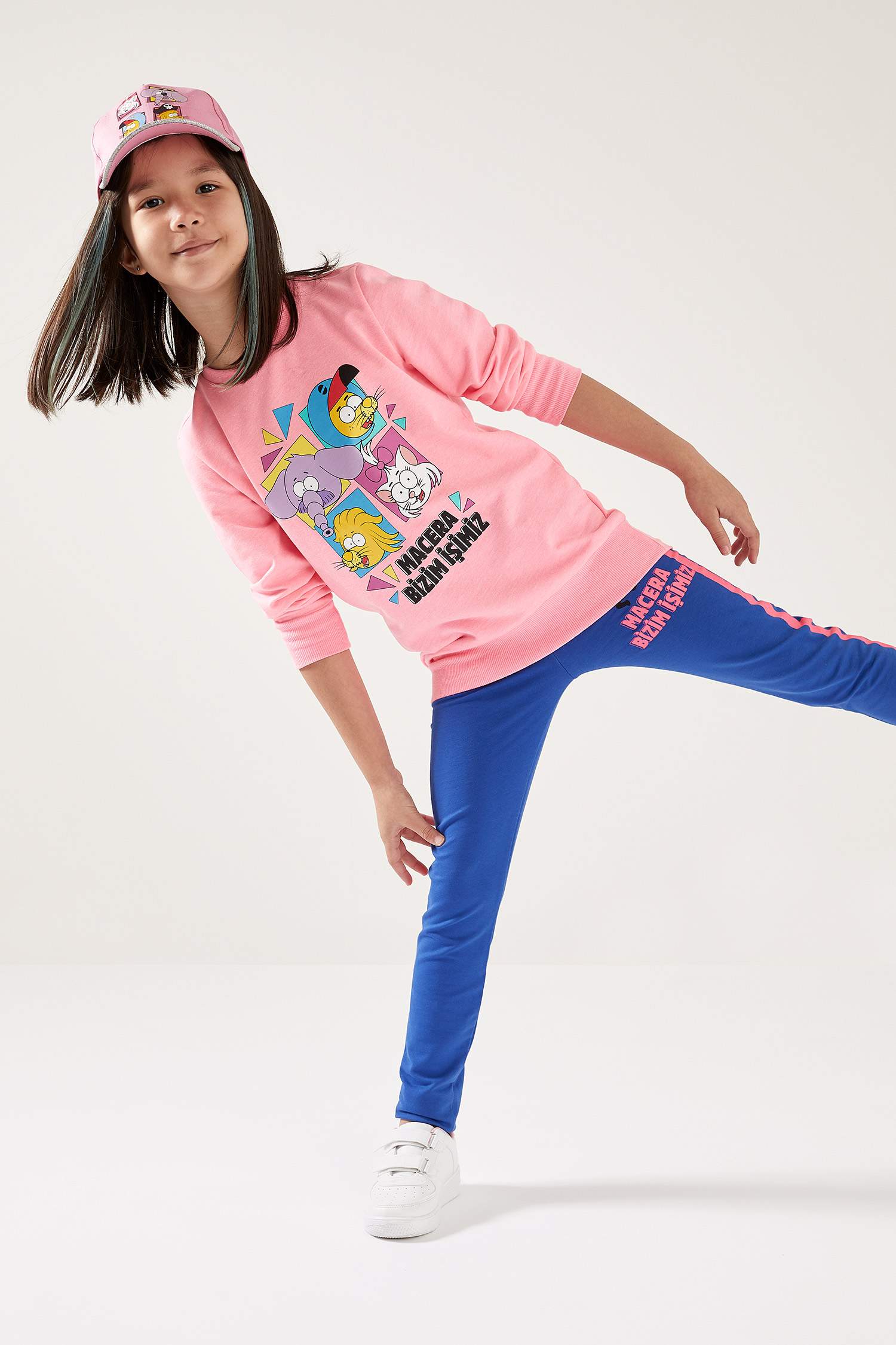 Kız Çocuk Kral Şakir Lisanslı Regular Fit Bisiklet Yaka Sweatshirt