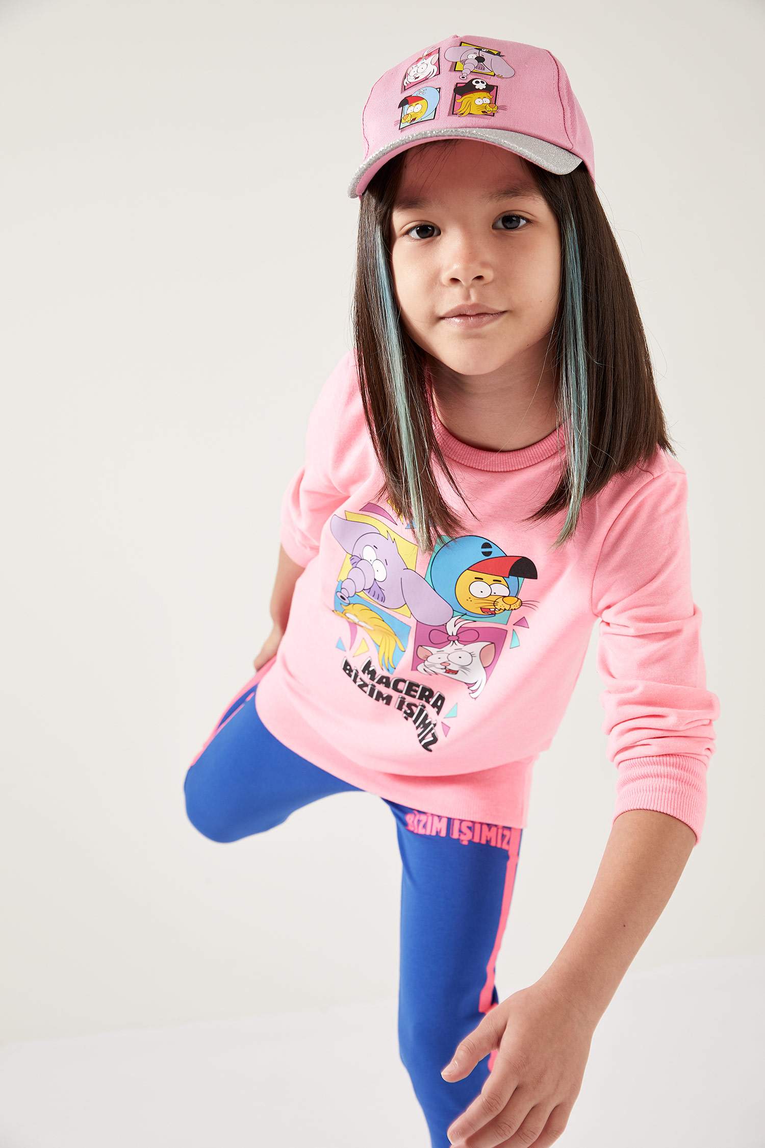 Kız Çocuk Kral Şakir Lisanslı Regular Fit Bisiklet Yaka Sweatshirt