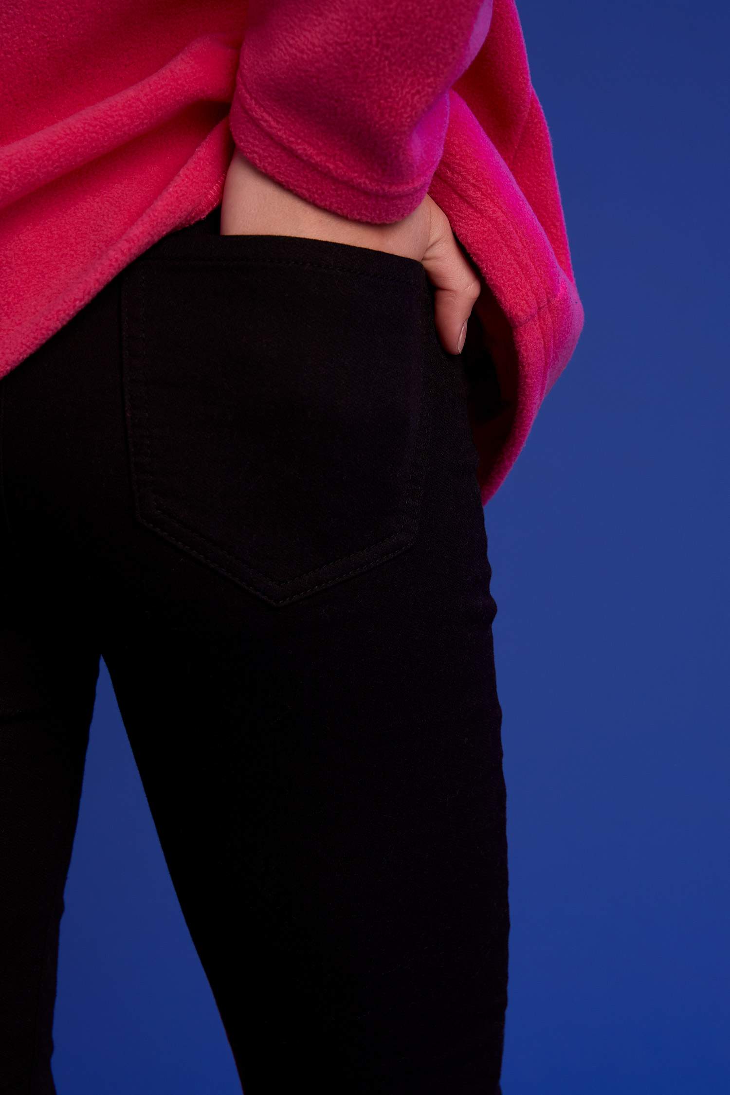 Yüksek Bel Pantolon Görünümlü Skinny Fit Tayt