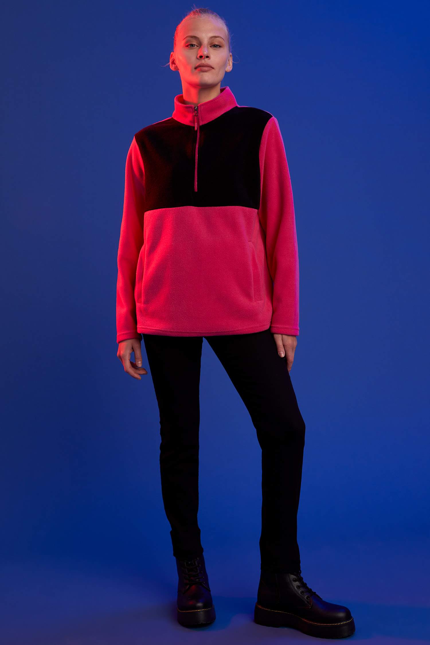 Yüksek Bel Pantolon Görünümlü Skinny Fit Tayt