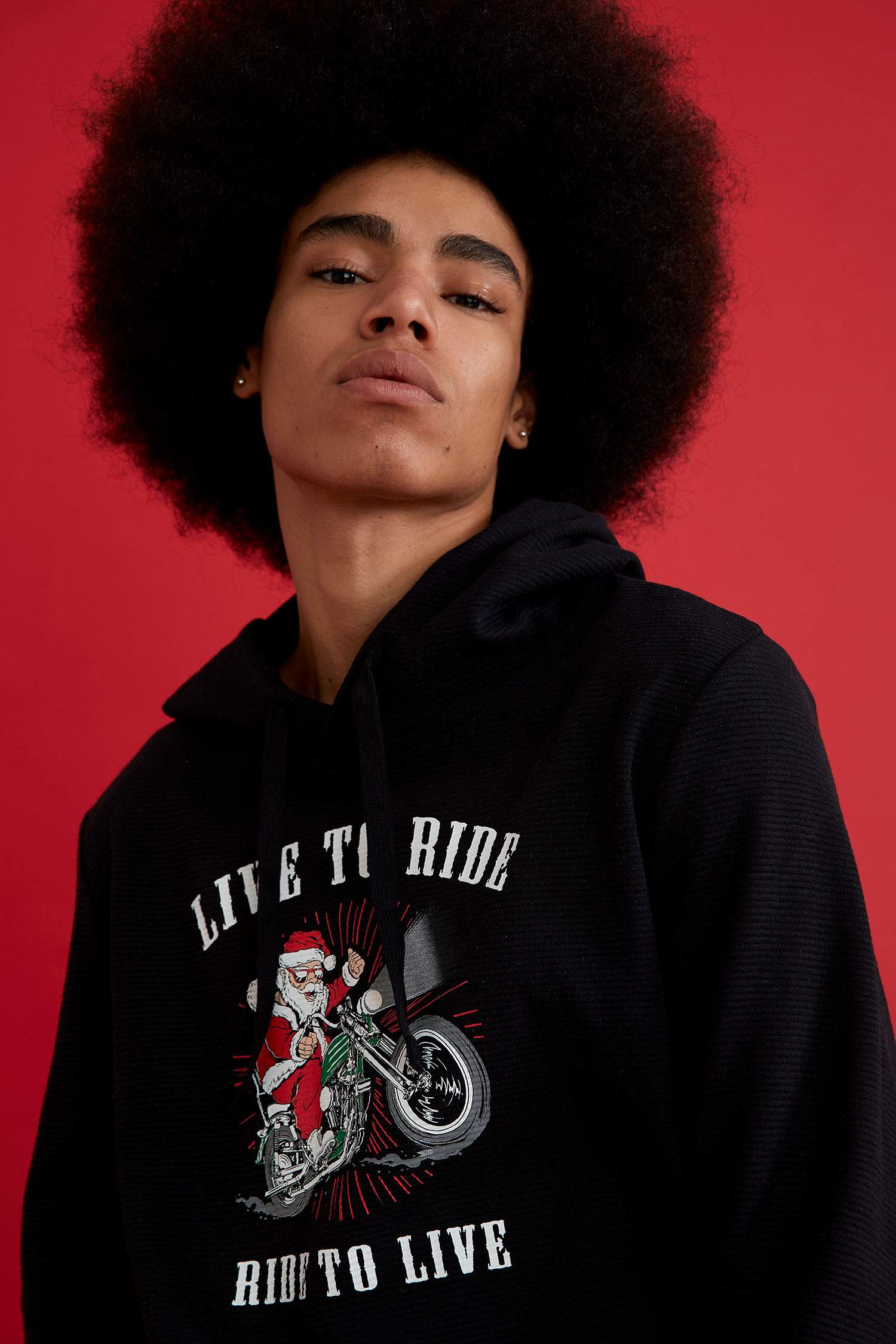 Slim Fit Uzun Kollu İçi Yumuşak Tüylü Sweatshirt
