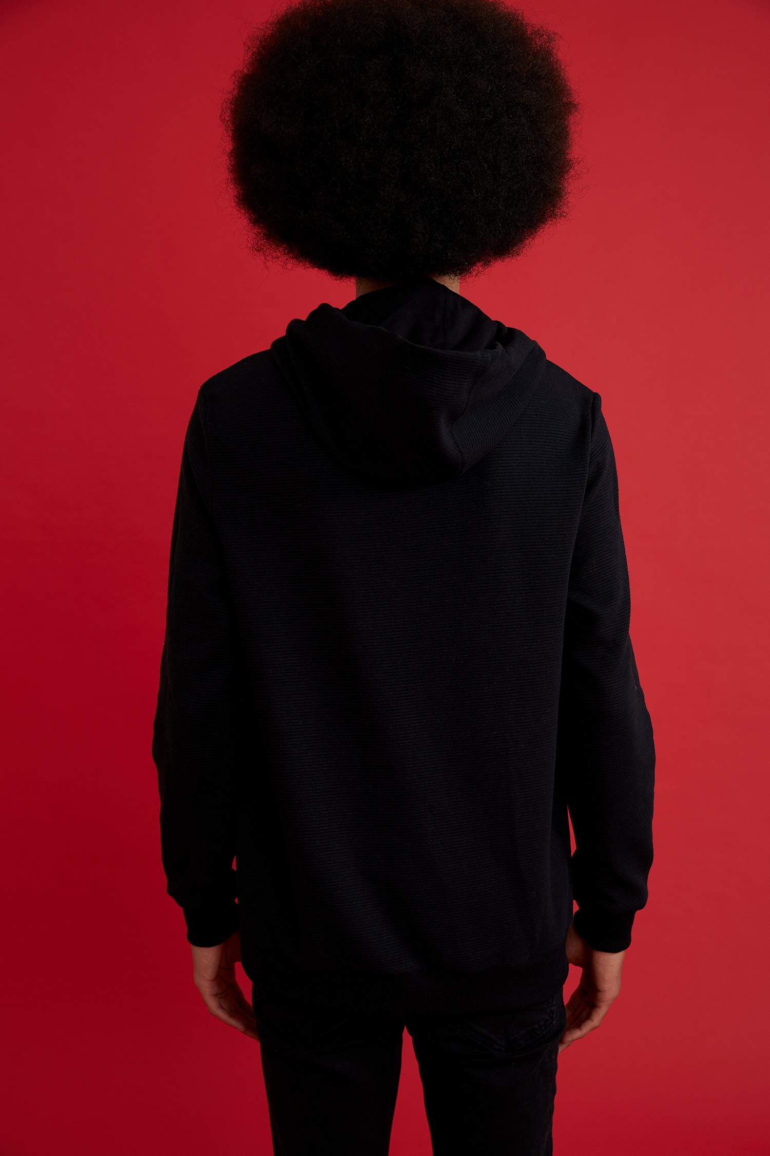 Slim Fit Uzun Kollu İçi Yumuşak Tüylü Sweatshirt