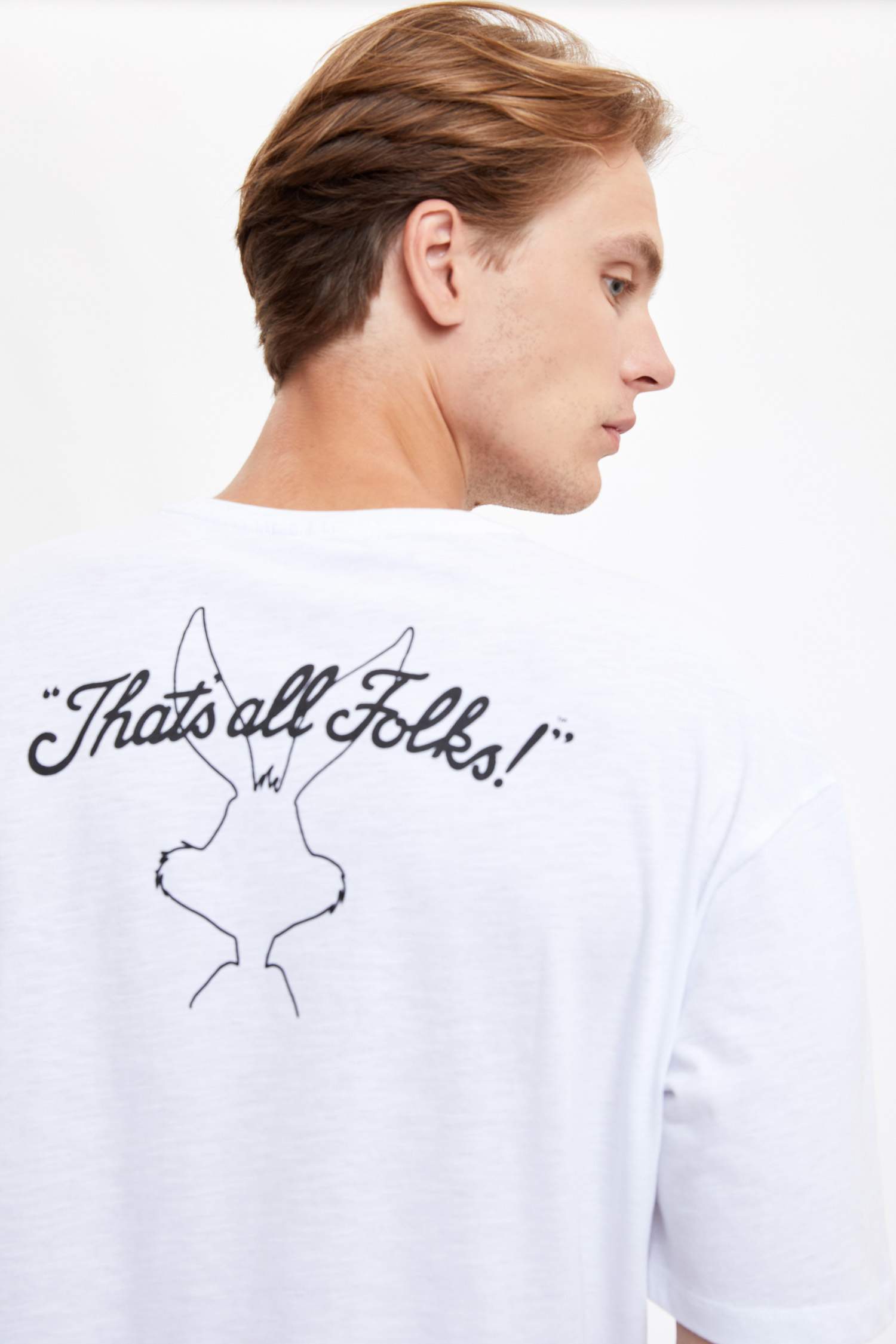 Looney Tunes Lisanslı Basklı Oversize Fit Baskılı Pamuklu Tişört