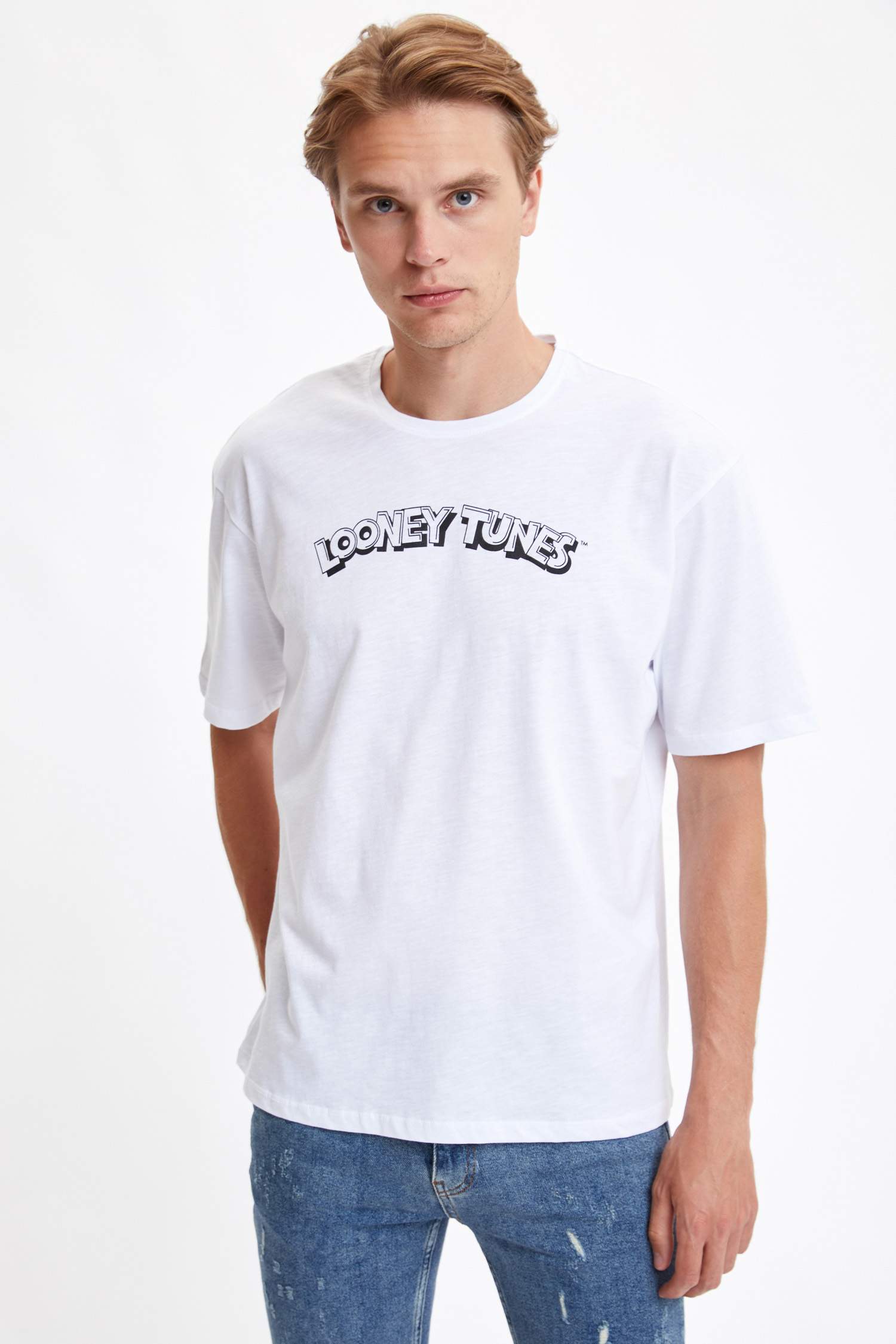Looney Tunes Lisanslı Basklı Oversize Fit Baskılı Pamuklu Tişört