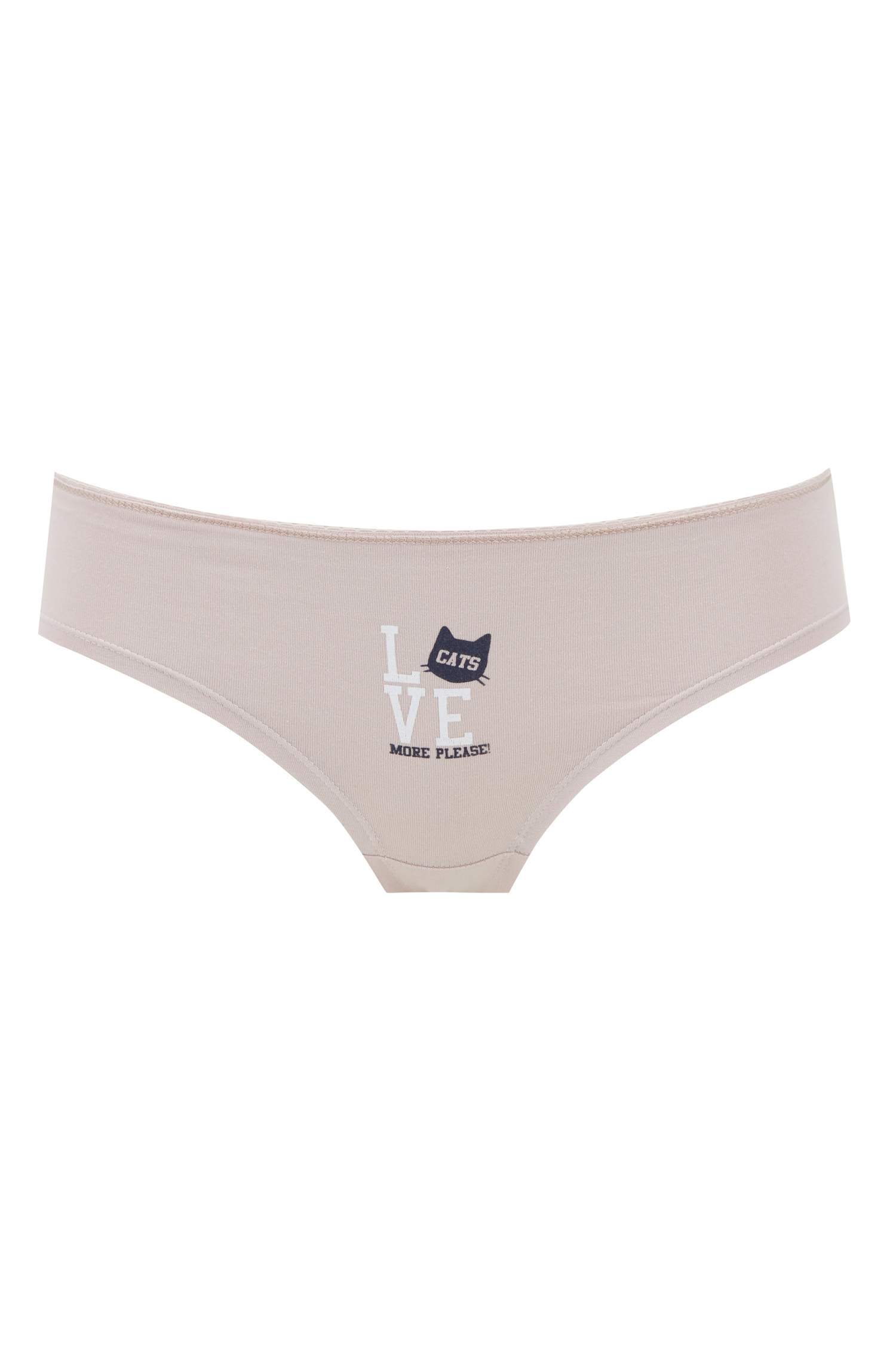 Kedi Desenli Pamuklu 3'lü Hipster Külot