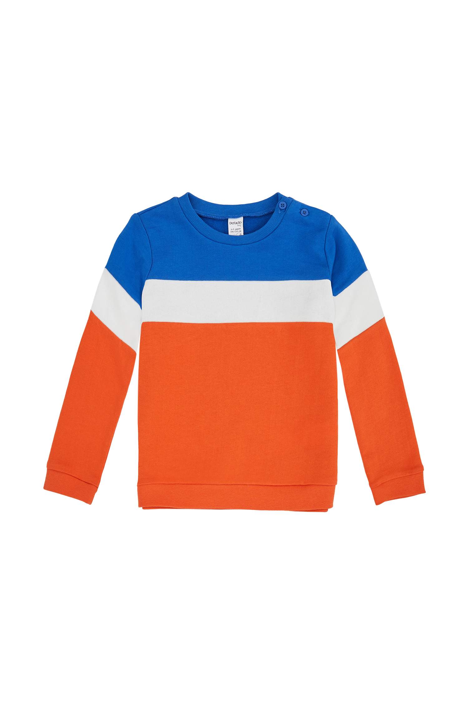 Erkek Bebek Renk Bloklu Sweatshirt