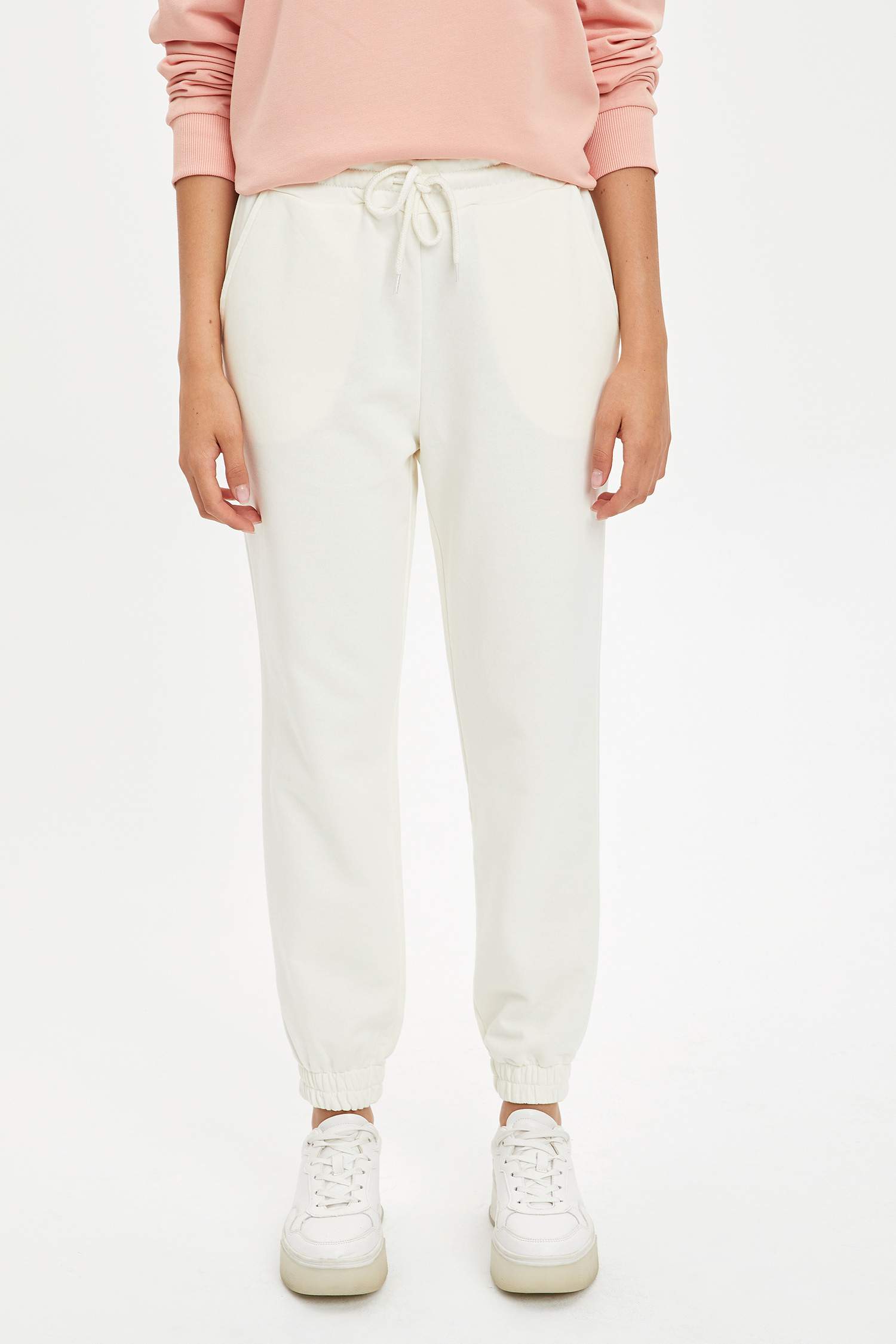 Basic Beli Bağcıklı Relax Fit Jogger Eşofman Altı