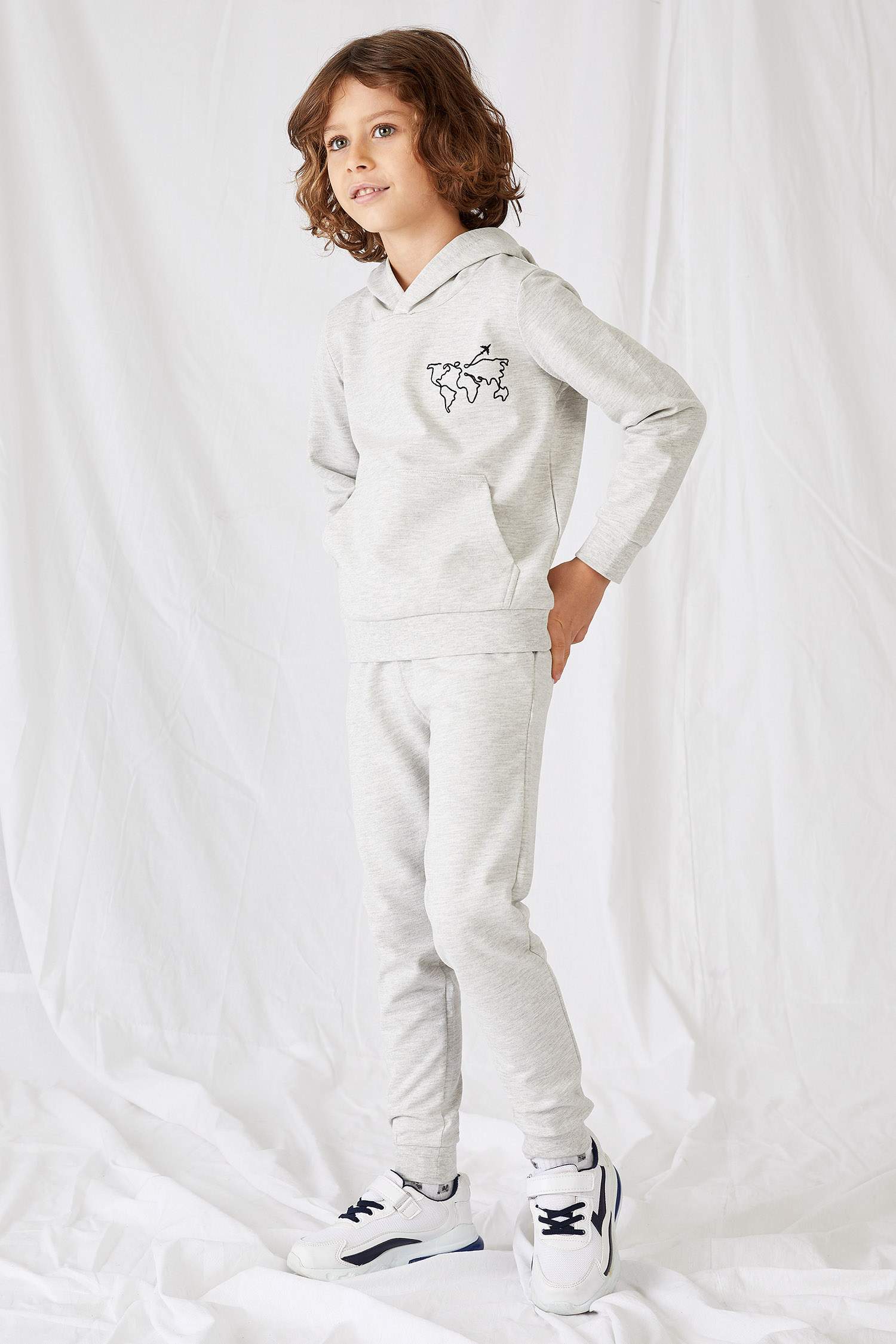 Unisex Çocuk Basic Slim Fit Organik Pamuk Eşofman Altı