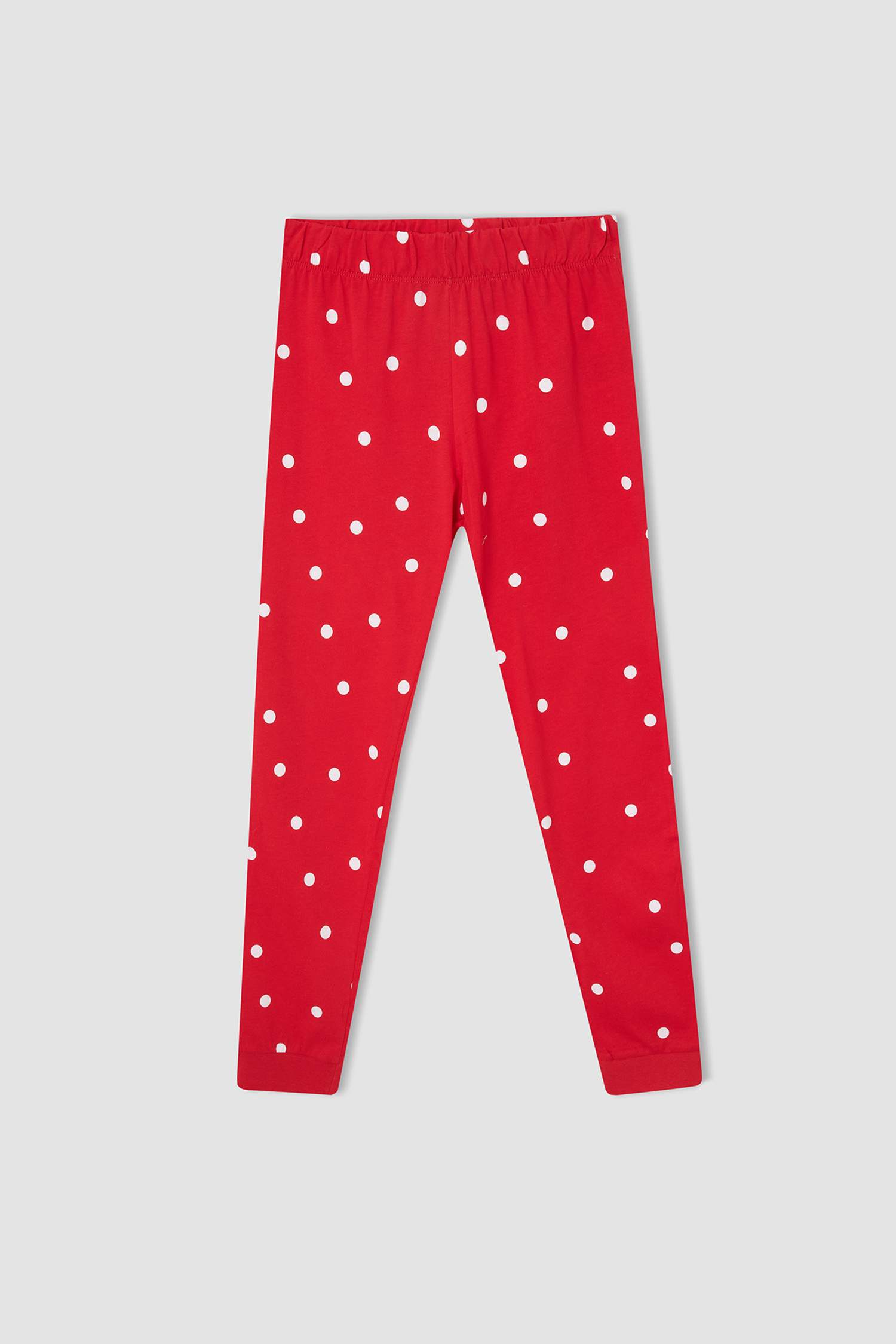 Kız Çocuk Minnie Mouse Lisanslı Yılbaşı Temalı Uzun Kollu Pijama Takım