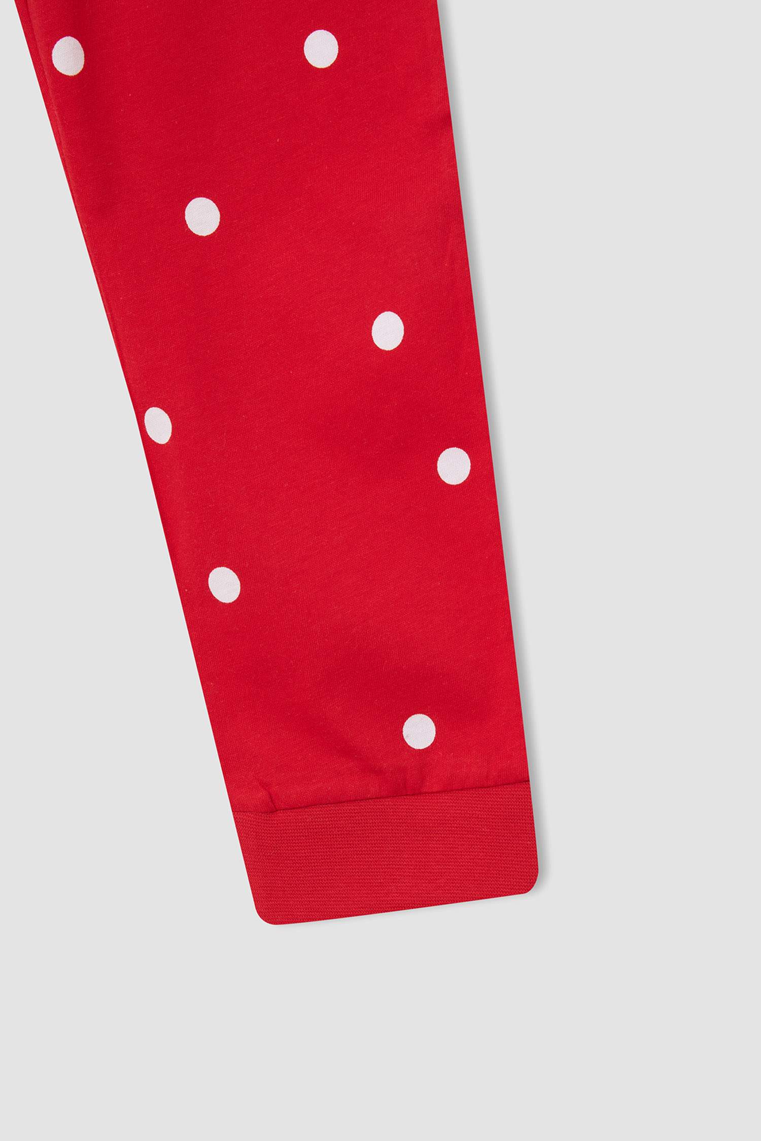 Kız Çocuk Minnie Mouse Lisanslı Yılbaşı Temalı Uzun Kollu Pijama Takım