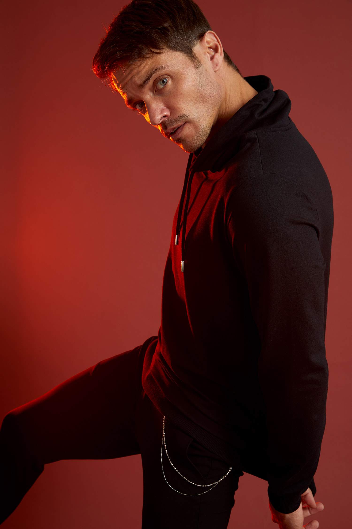 Slim Fit Şal Yaka Uzun Kollu Sweatshirt