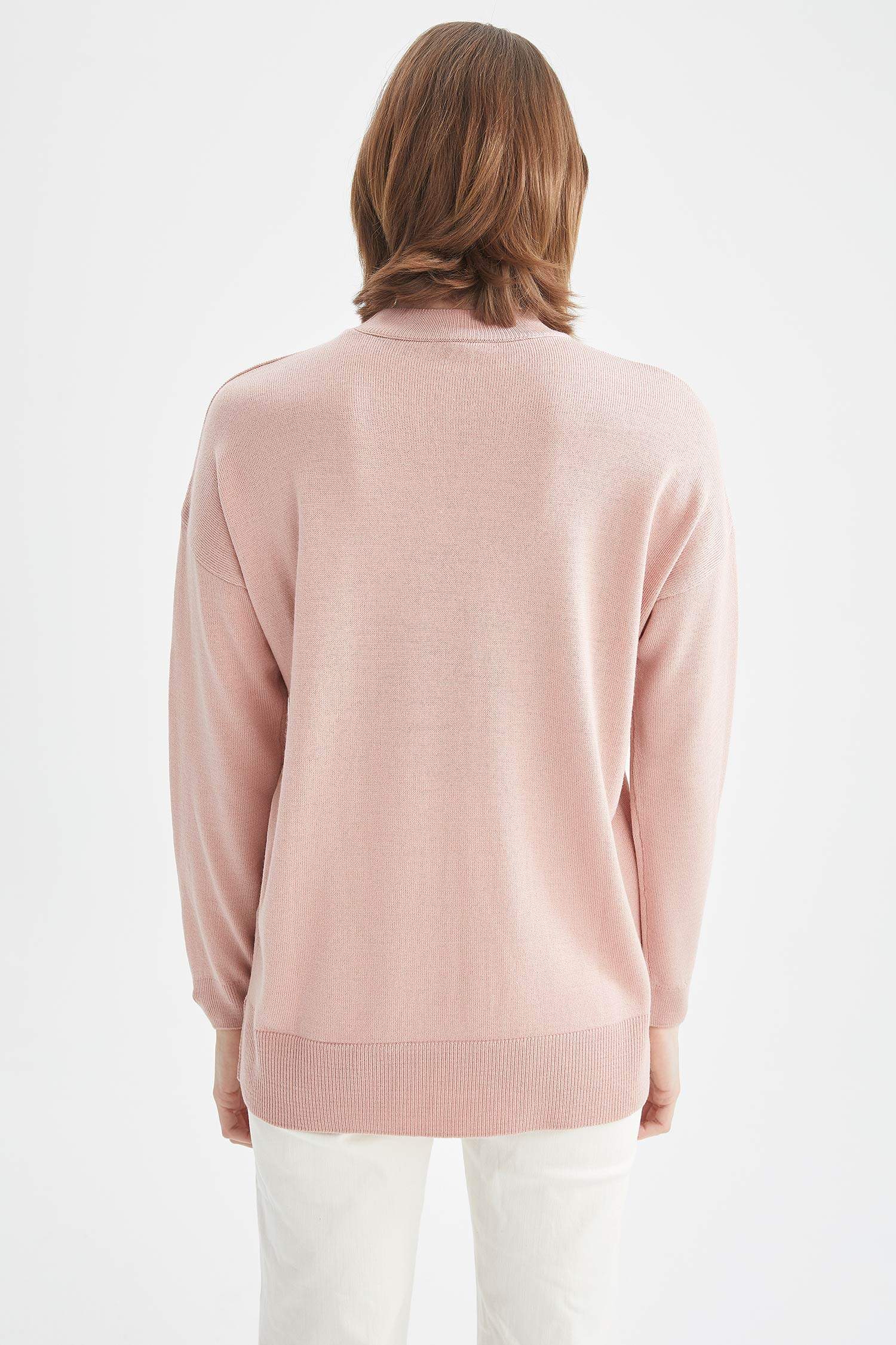 Oversize Asimetrik Kesim Triko Kazak
