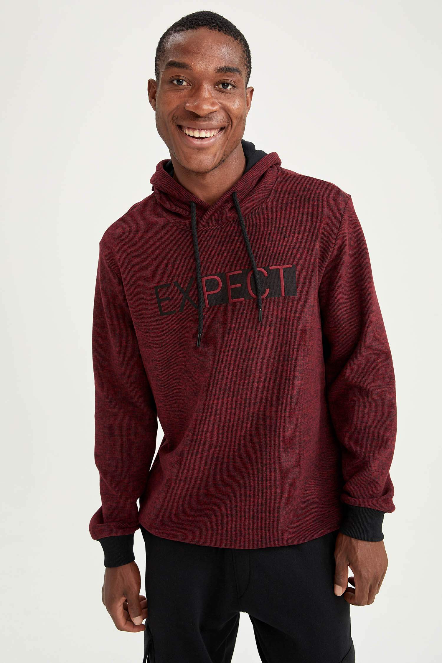 Regular Fit Kapüşonlu Baskılı Sweatshirt