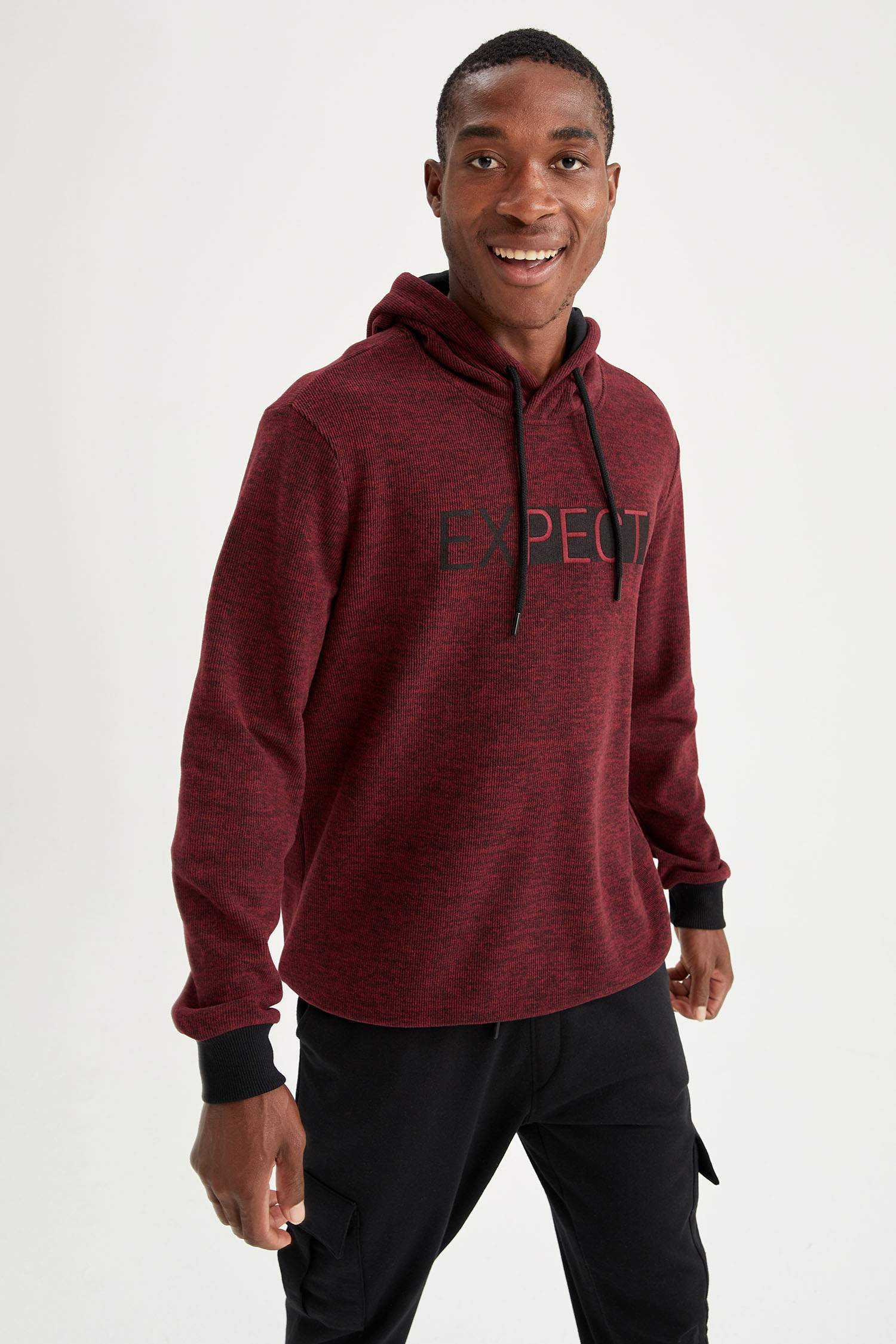 Regular Fit Kapüşonlu Baskılı Sweatshirt