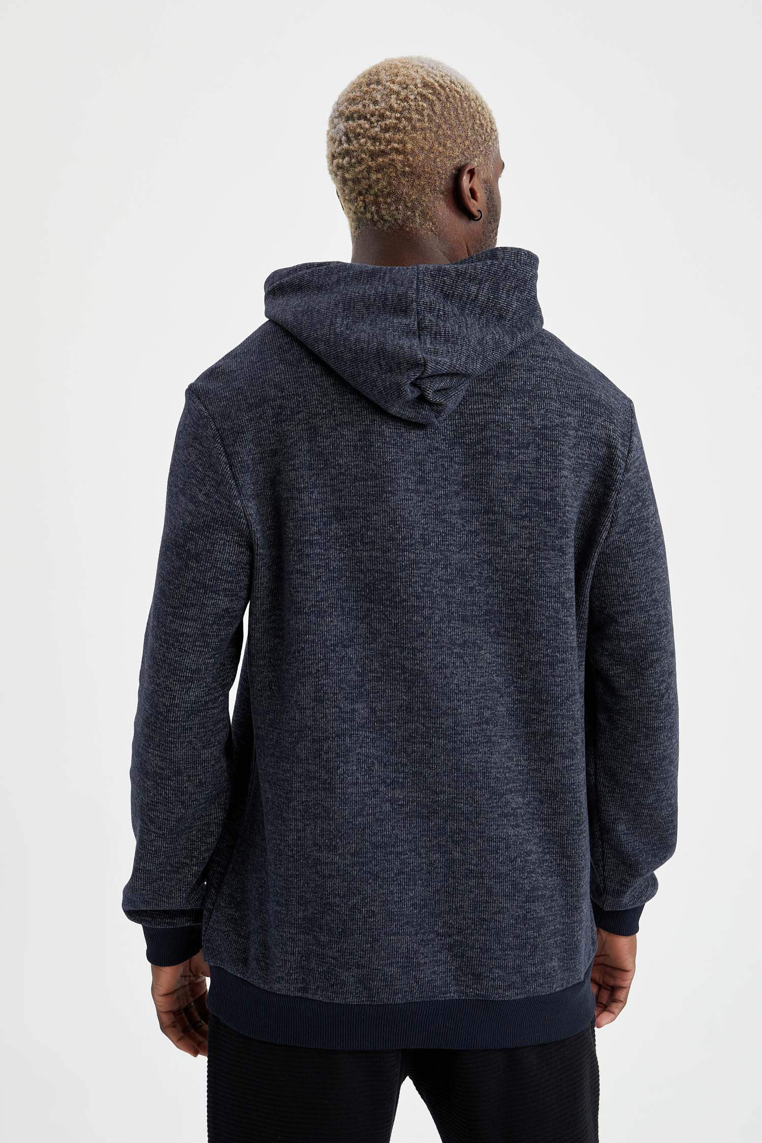 Regular Fit Kapüşonlu Baskılı Sweatshirt