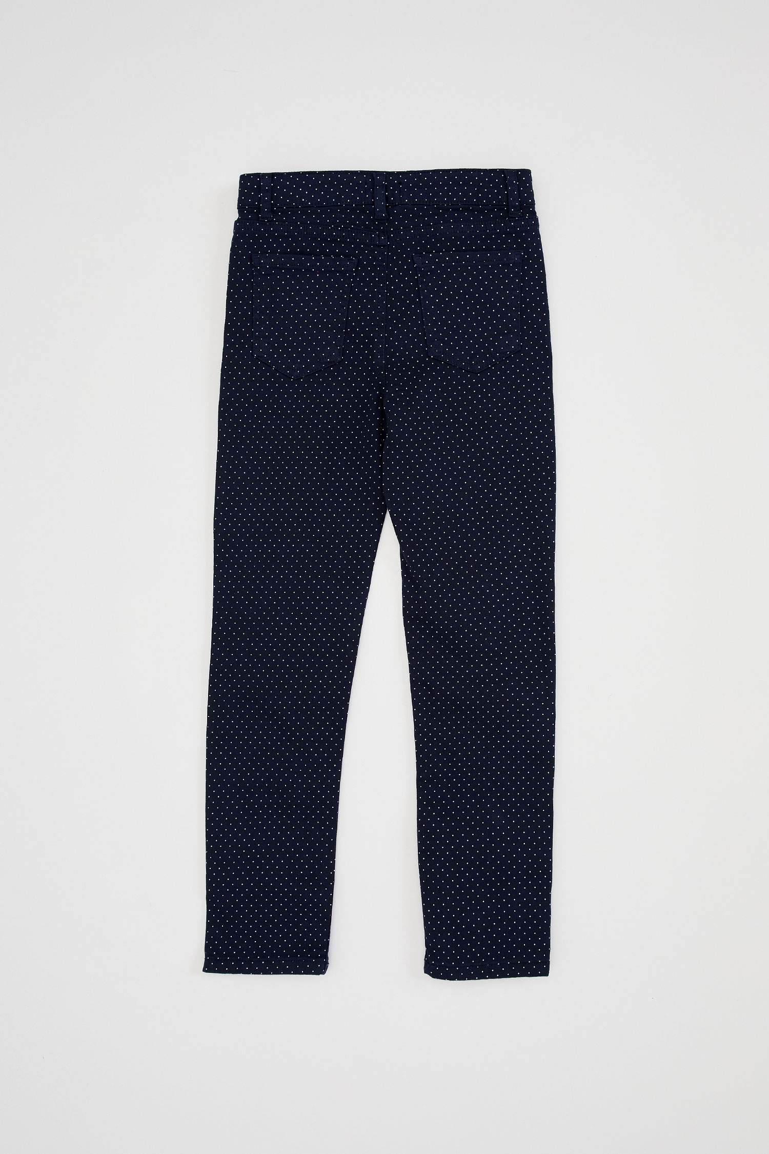 Kız Çocuk Puantiyeli Slim Fit Beli Pantolon