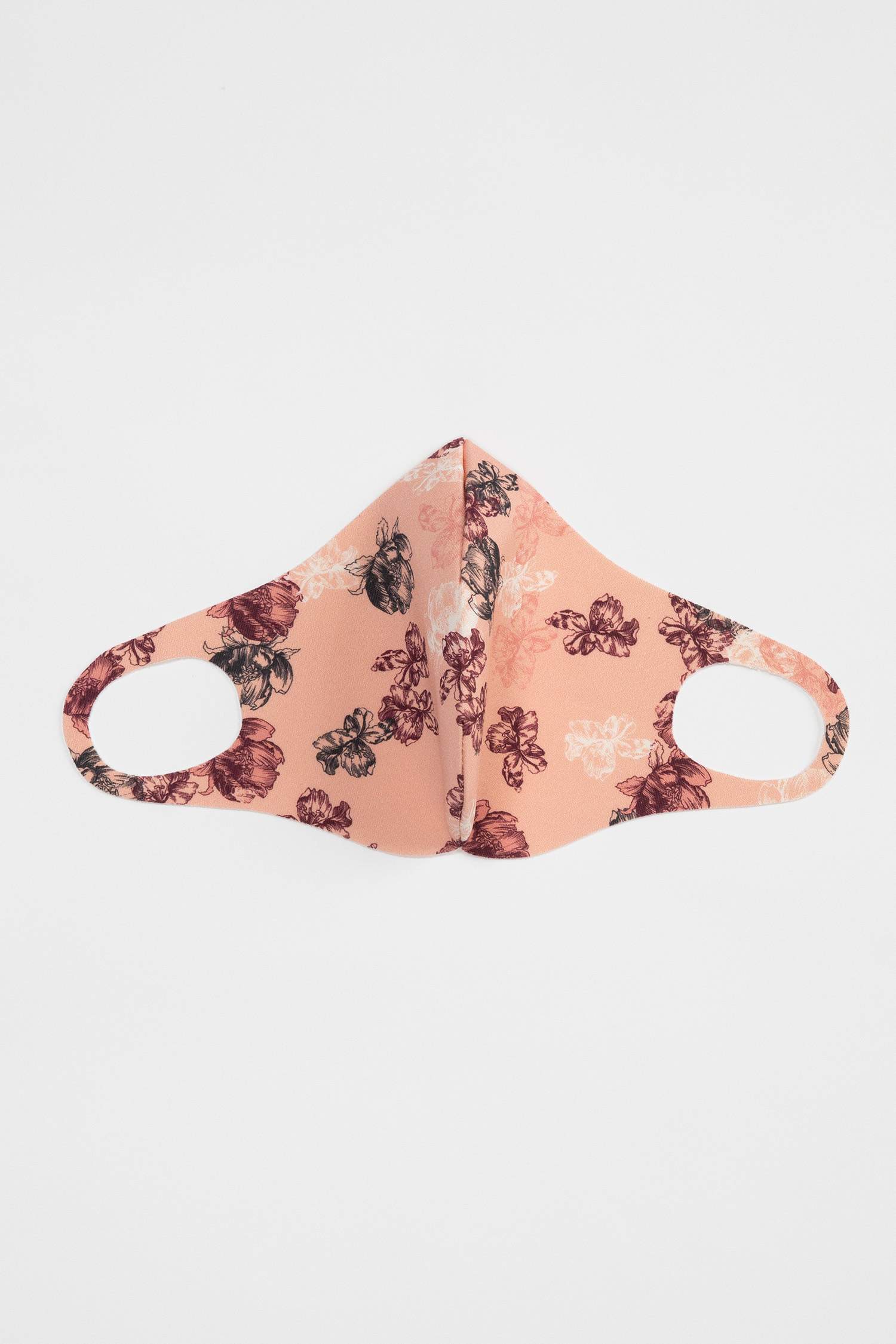 Çiçek Desenli Yıkanabilir Maske