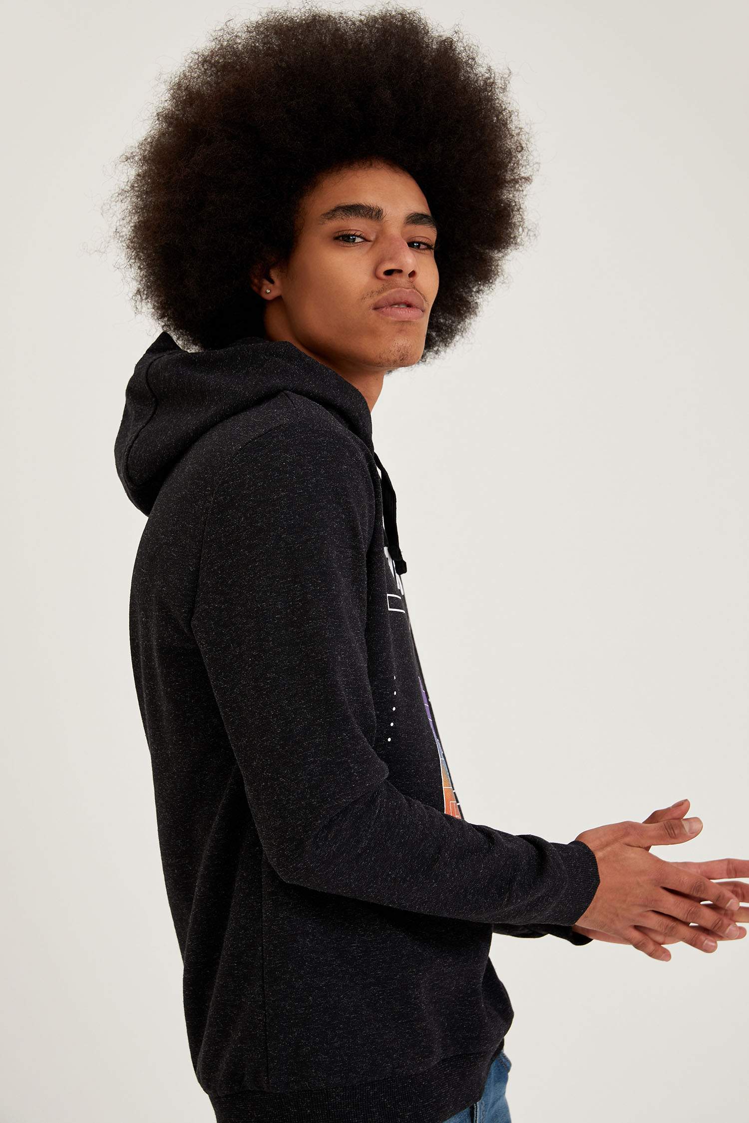 Tetris Lisanslı Slim Fit Uzun Kollu İçi Yumuşak Tüylü Sweatshirt