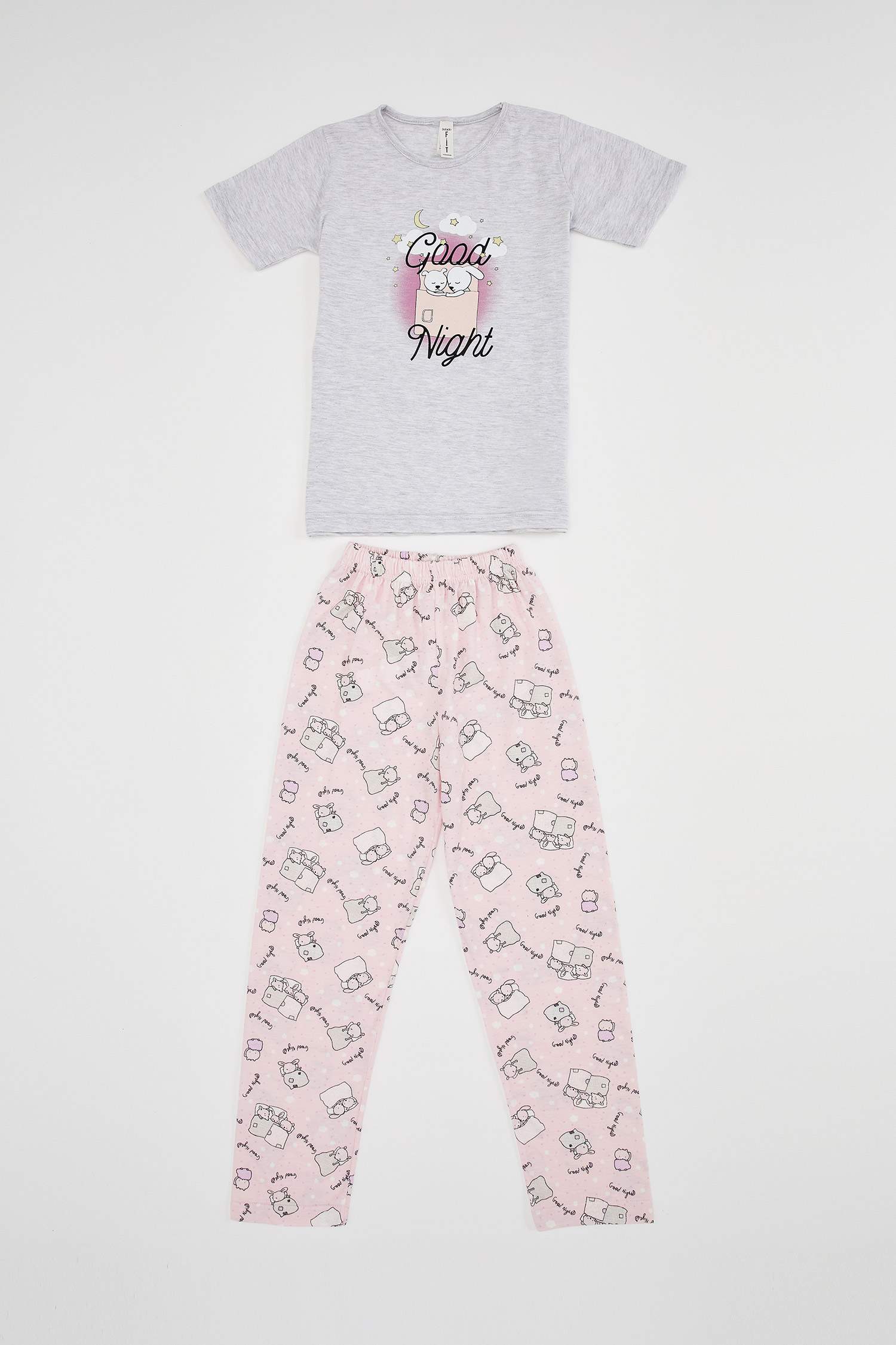 Defacto Fit Regular Fit Bisiklet Yaka 2'li Örme Pijama