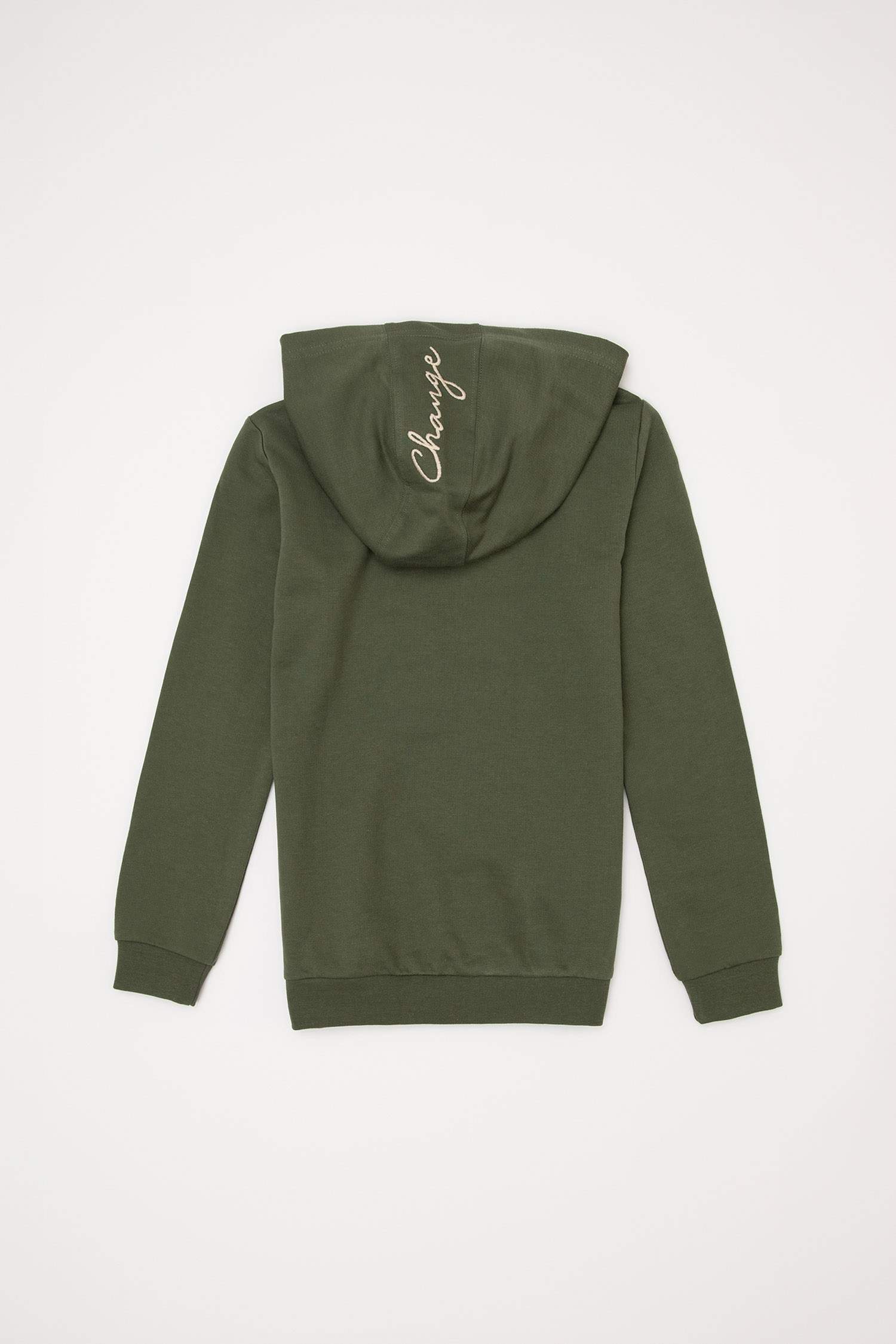 Unisex Çocuk Nakışlı Kapüşonlu Organik Pamuk Sweatshirt