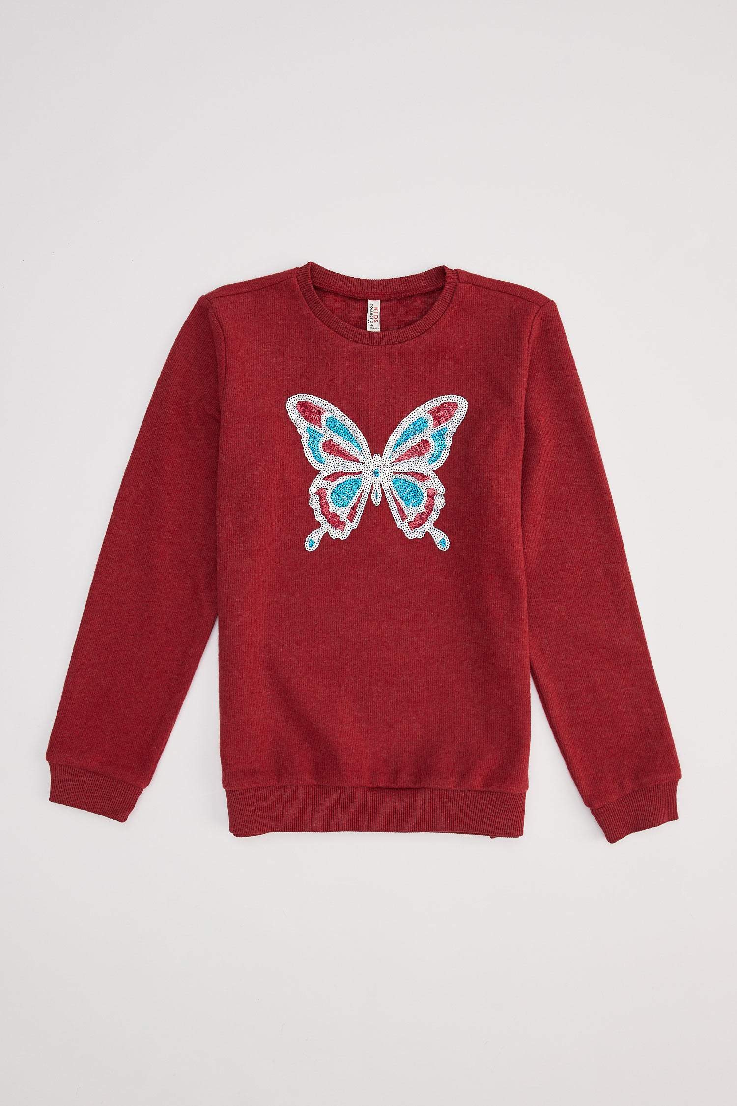 Kız Çocuk Regular Fit Bisiklet Yaka Sweatshirt