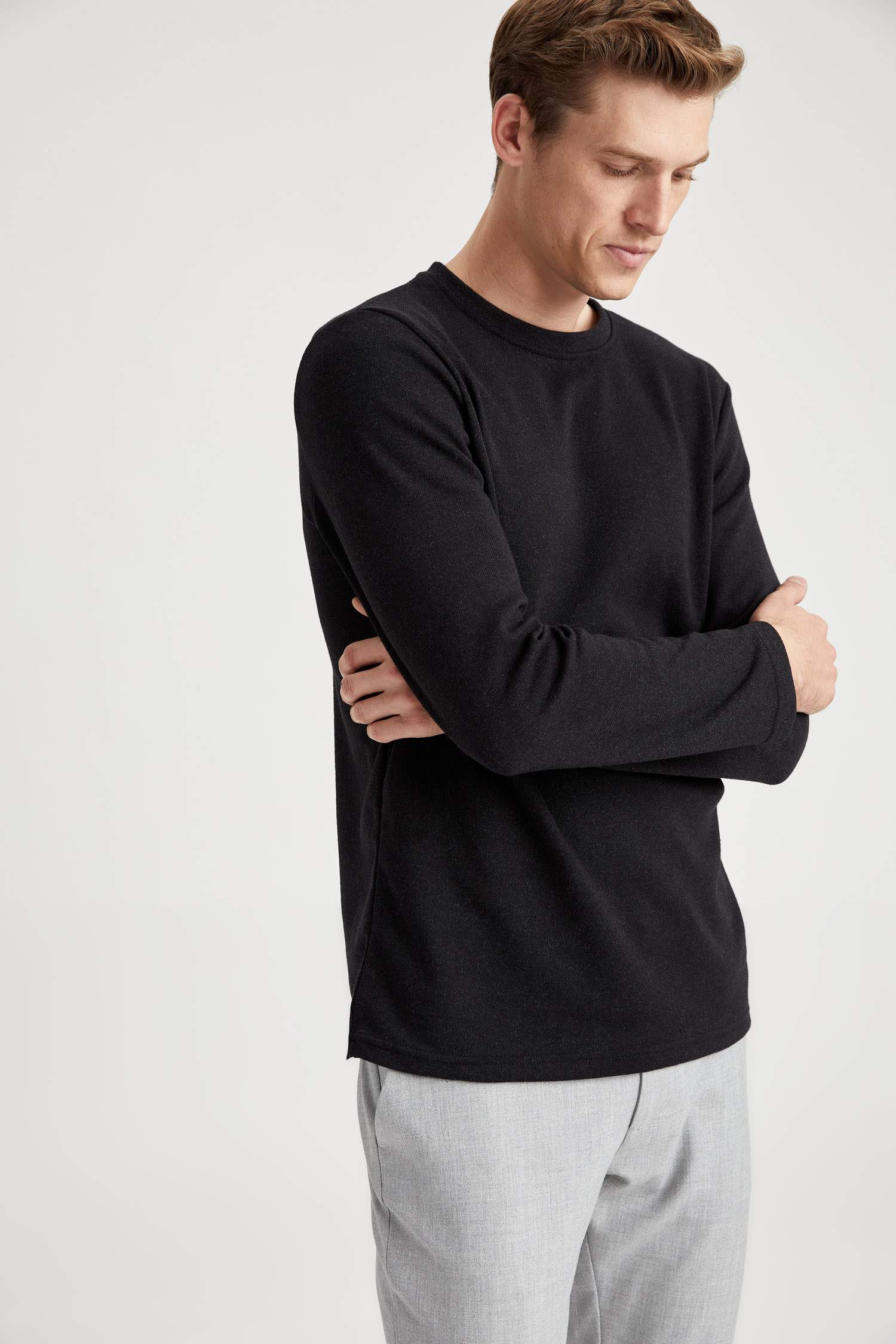 Slim Fit Uzun Kollu Tişört