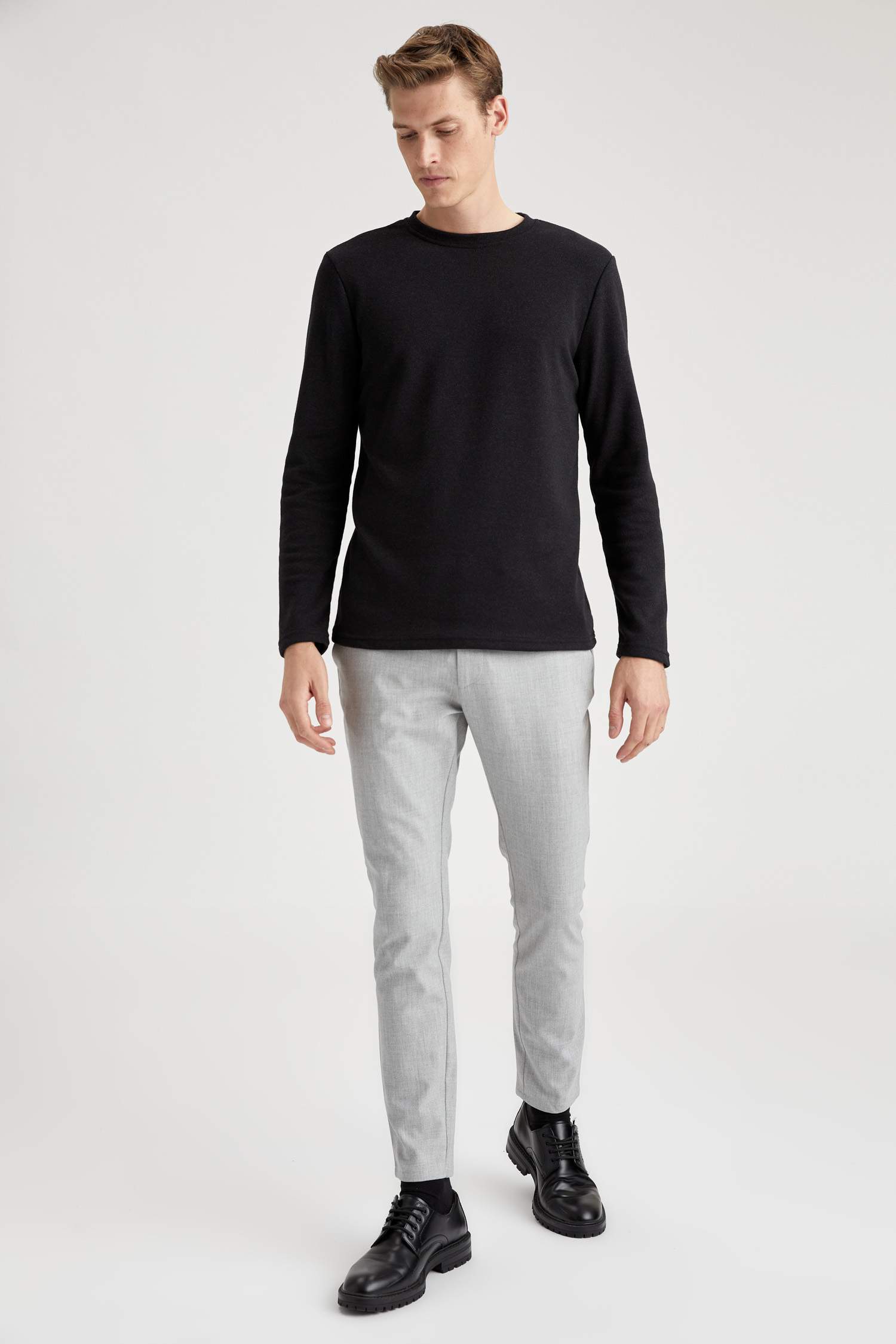 Slim Fit Uzun Kollu Tişört