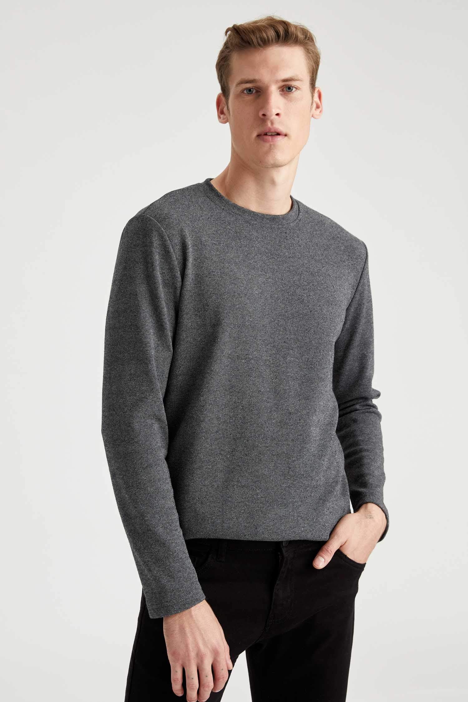 Slim Fit Uzun Kollu Tişört